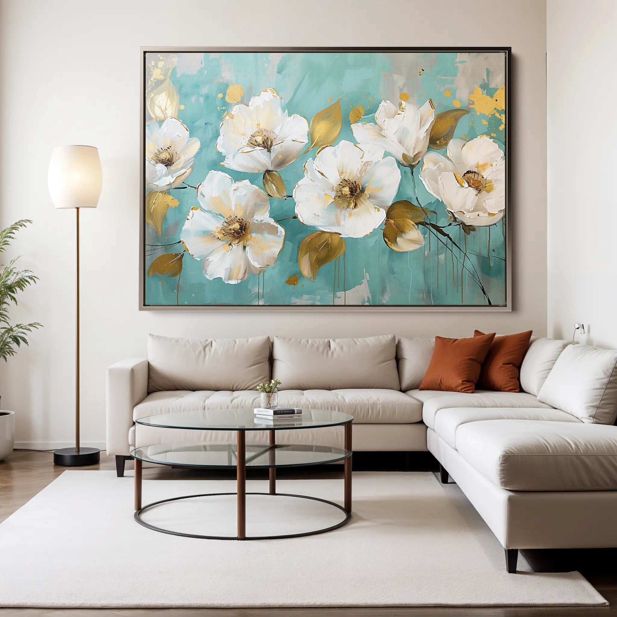 Floral Canvas Wall Art WAD673-F 90 x 60 cm / Stretched on hidden frame