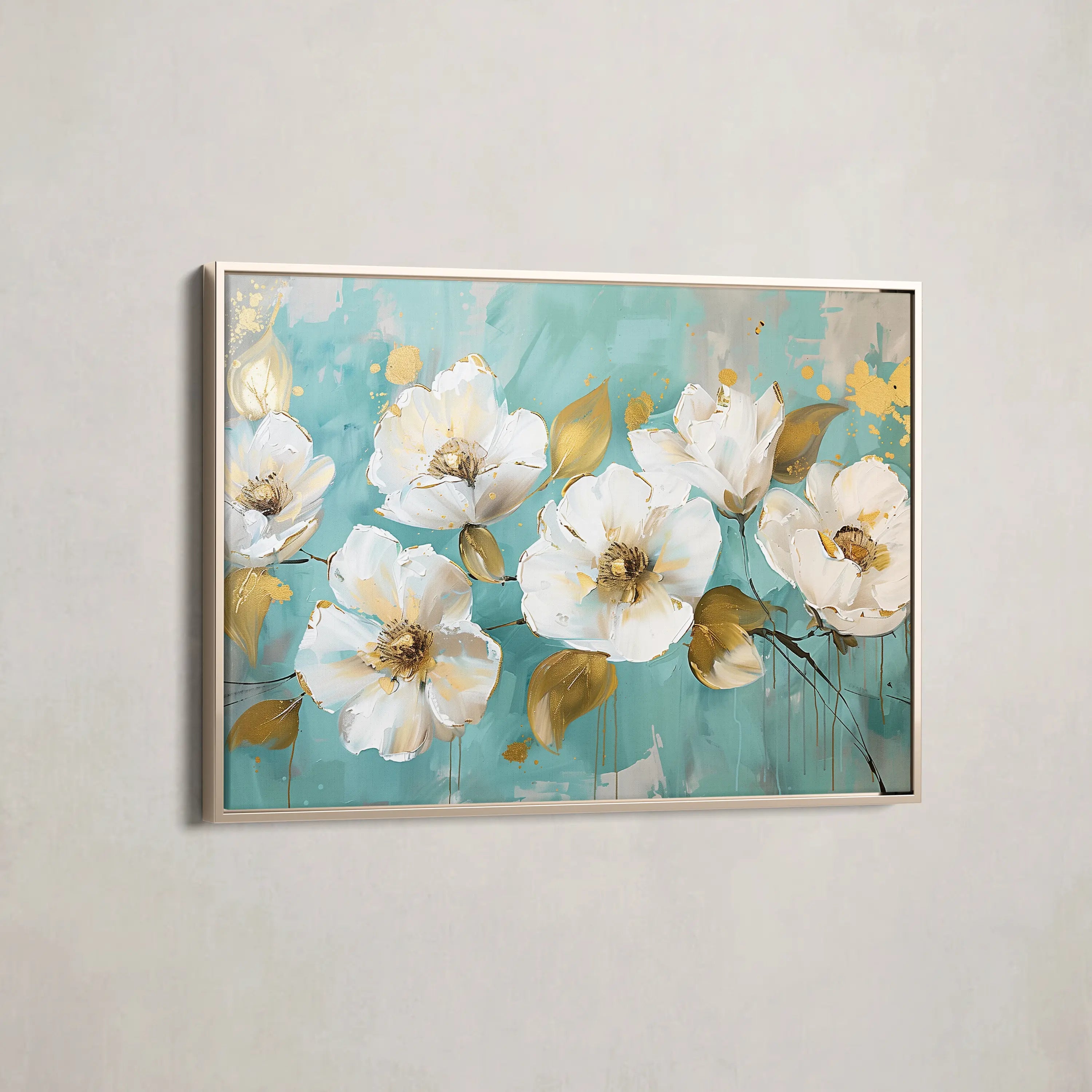 Floral Canvas Wall Art WAD673-F 90 x 60 cm / Stretched on hidden frame