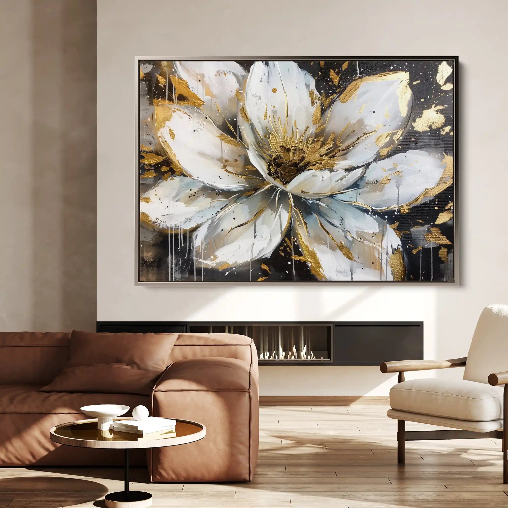 Floral Canvas Wall Art WAD676-F 90 x 60 cm / Stretched on hidden frame