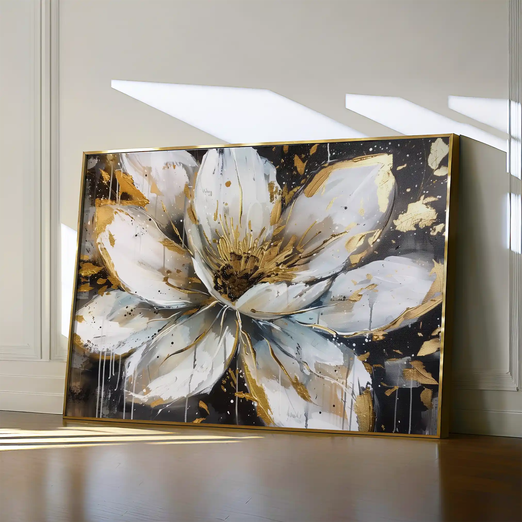 Floral Canvas Wall Art WAD676-F 90 x 60 cm / Stretched on hidden frame