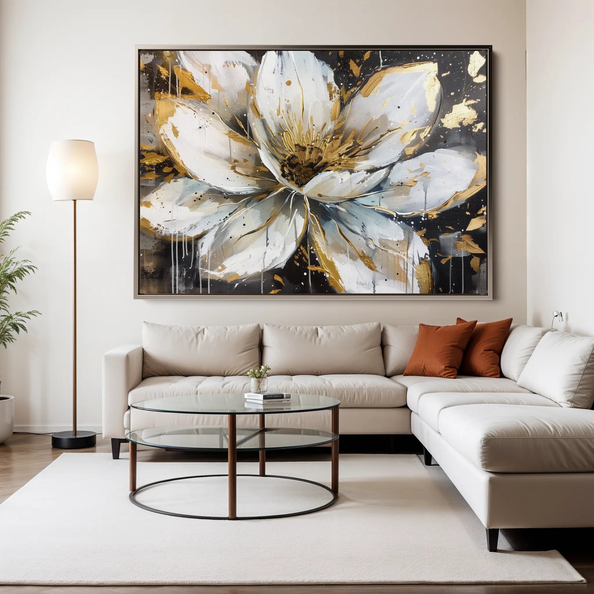 Floral Canvas Wall Art WAD676-F 90 x 60 cm / Stretched on hidden frame