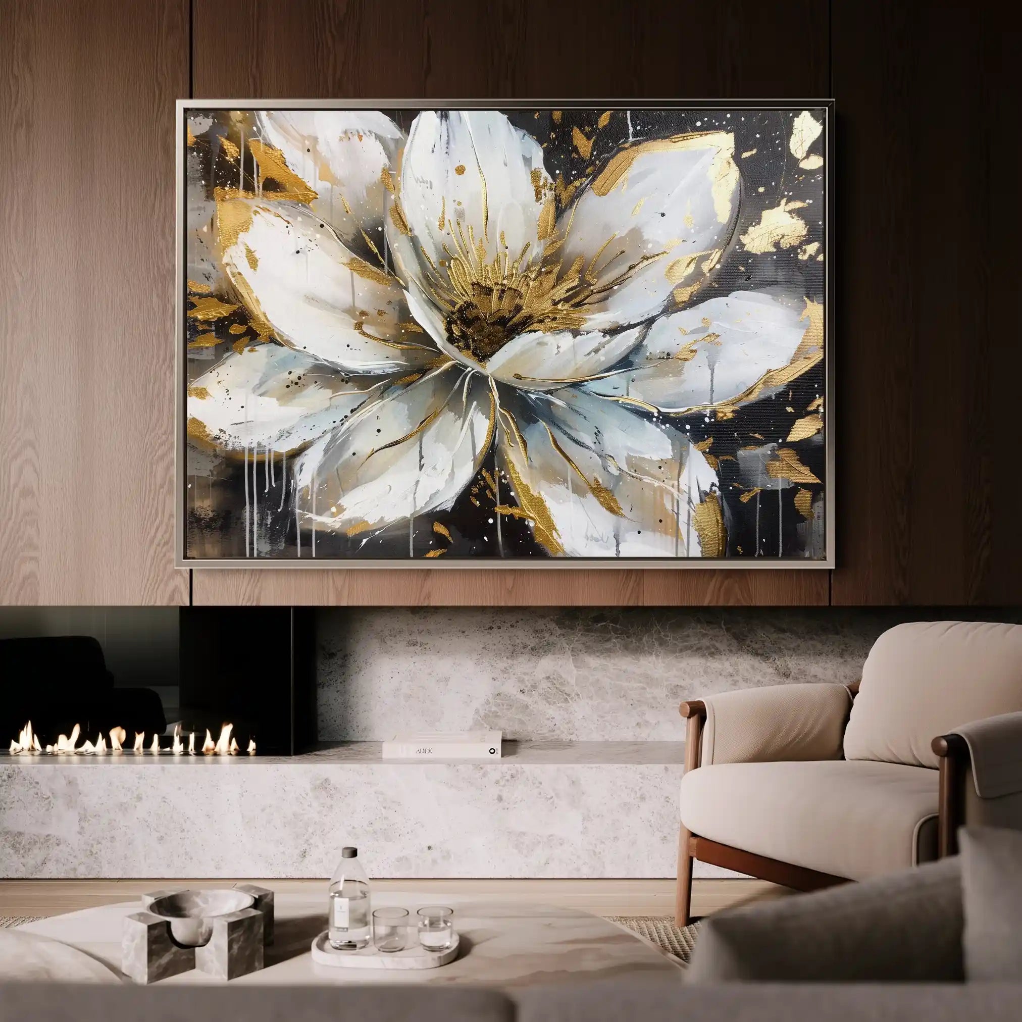 Floral Canvas Wall Art WAD676-F 90 x 60 cm / Stretched on hidden frame
