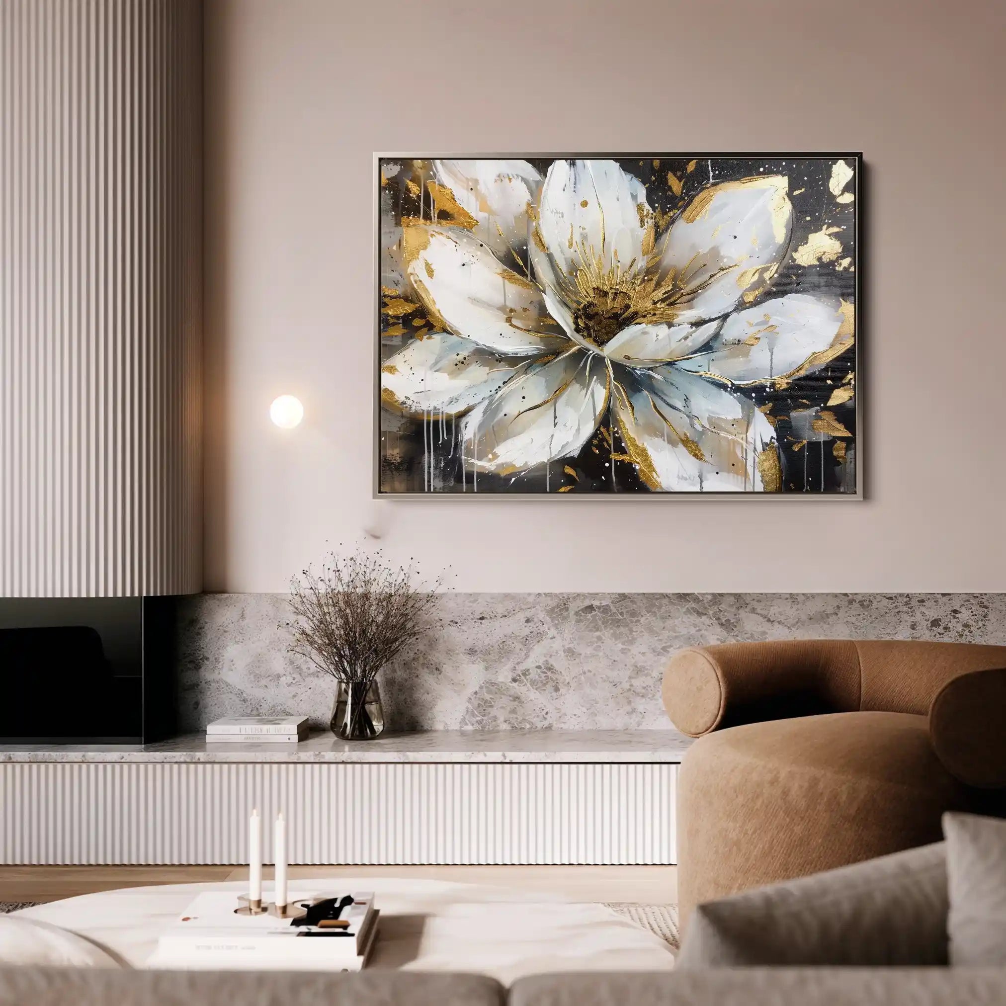Floral Canvas Wall Art WAD676-F 90 x 60 cm / Stretched on hidden frame