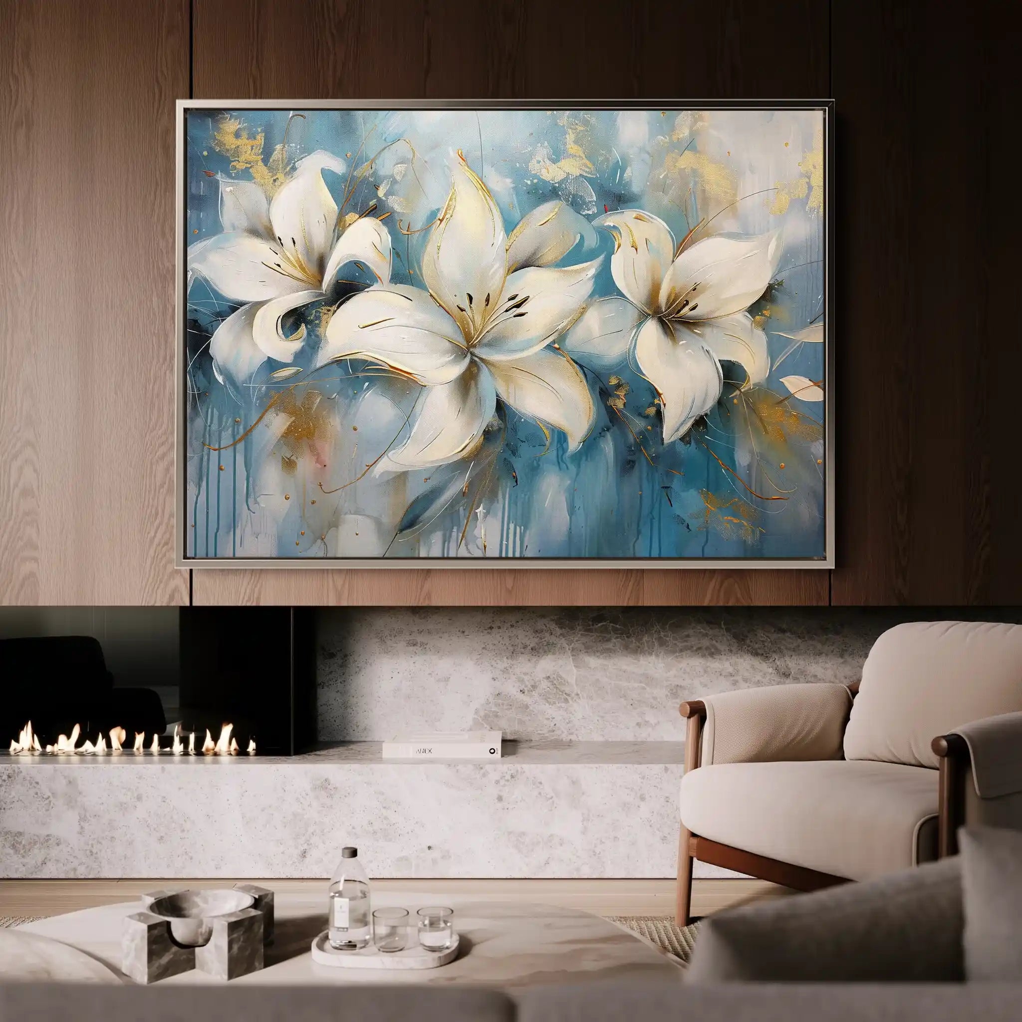 Floral Canvas Wall Art WAD678-F 90 x 60 cm / Stretched on hidden frame