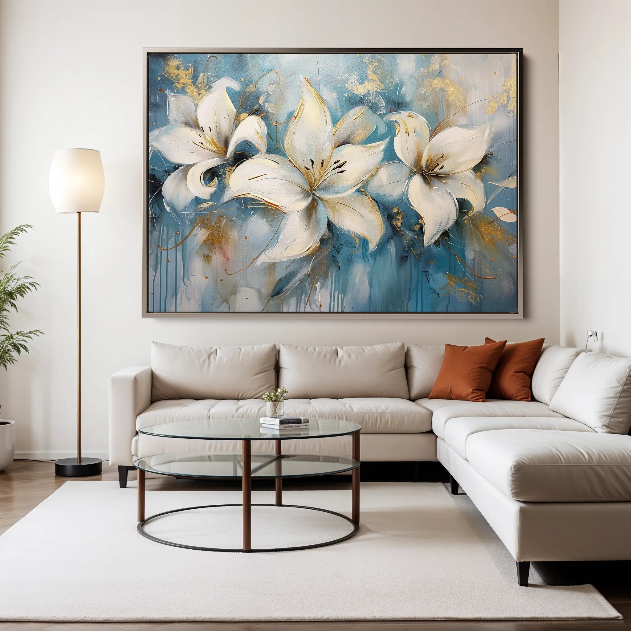 Floral Canvas Wall Art WAD678-F 90 x 60 cm / Stretched on hidden frame