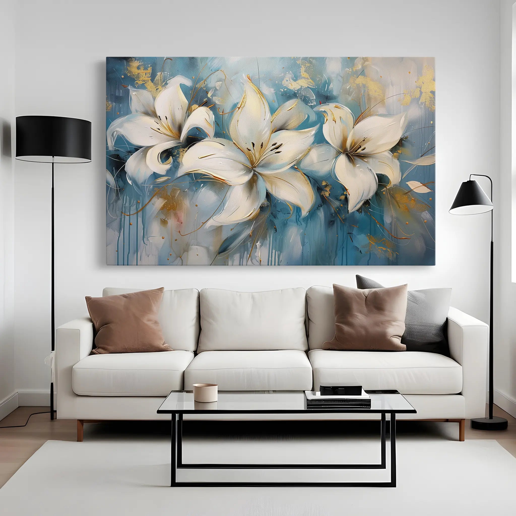 Floral Canvas Wall Art WAD678-F 90 x 60 cm / Stretched on hidden frame