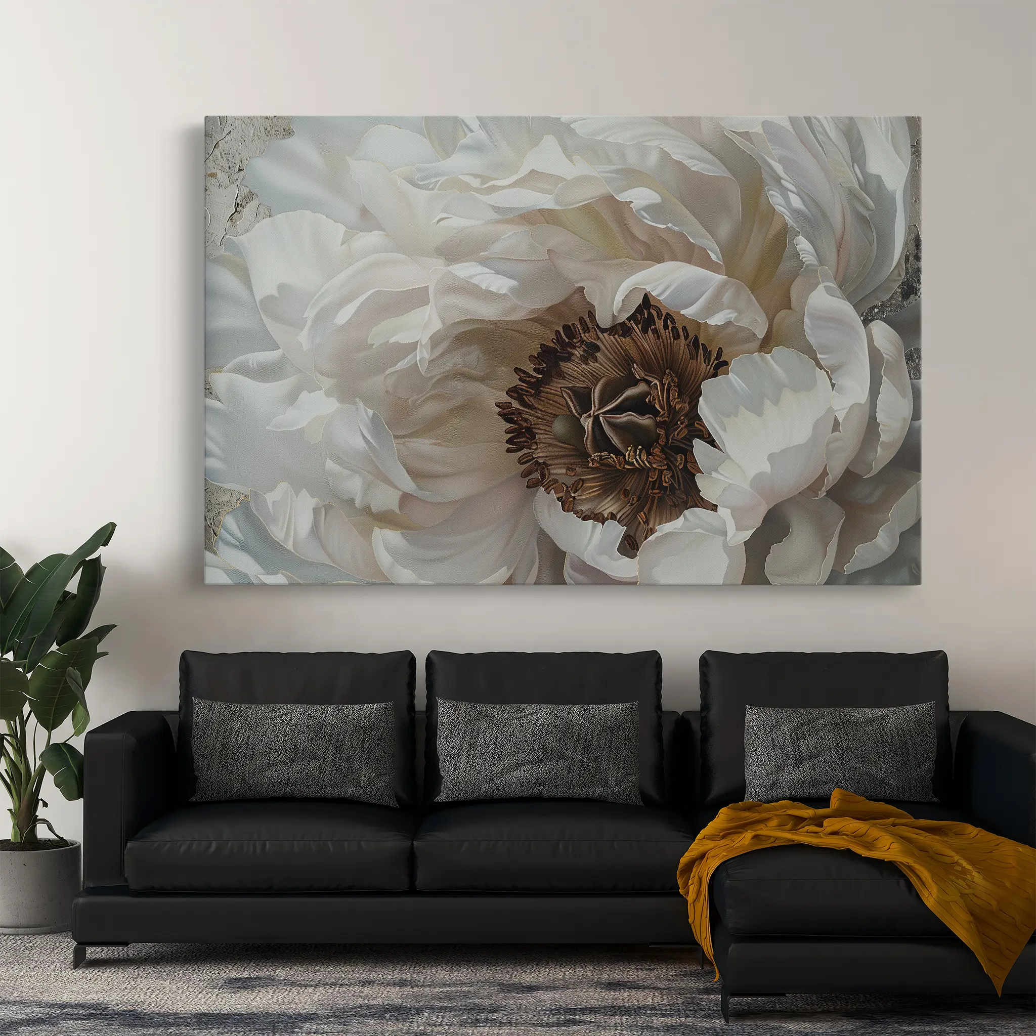 Floral Canvas Wall Art WAD679-F 90 x 60 cm / Stretched on hidden frame