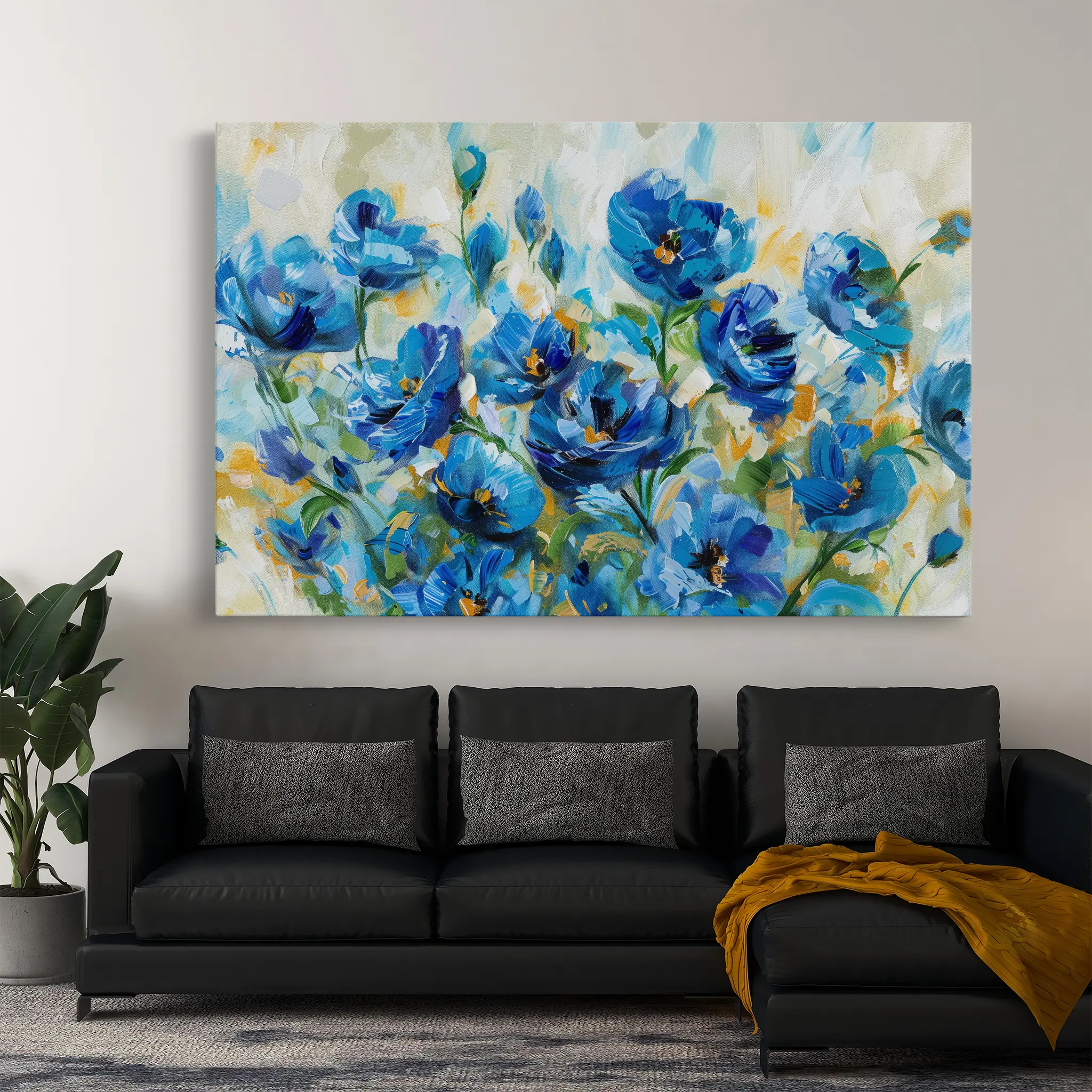 Floral Canvas Wall Art WAD680-F 90 x 60 cm / Stretched on hidden frame