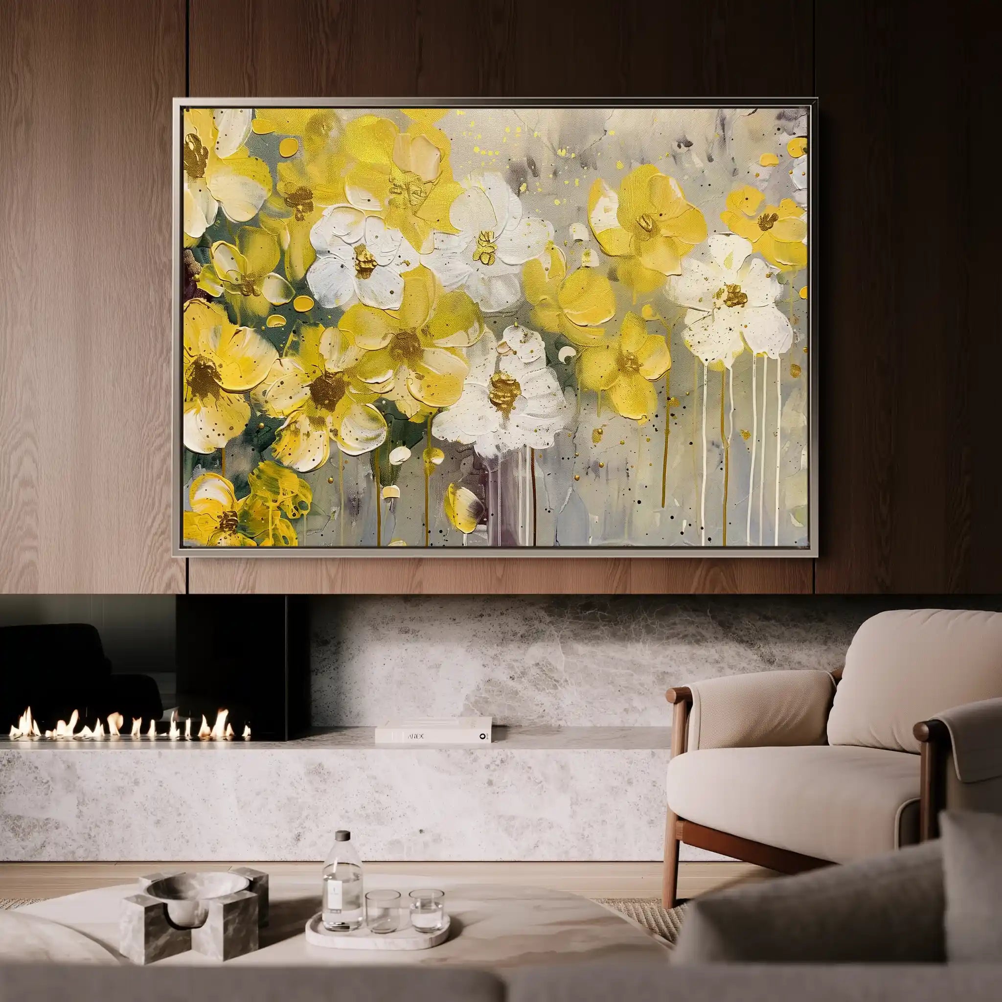 Floral Canvas Wall Art WAD681-F 90 x 60 cm / Stretched on hidden frame