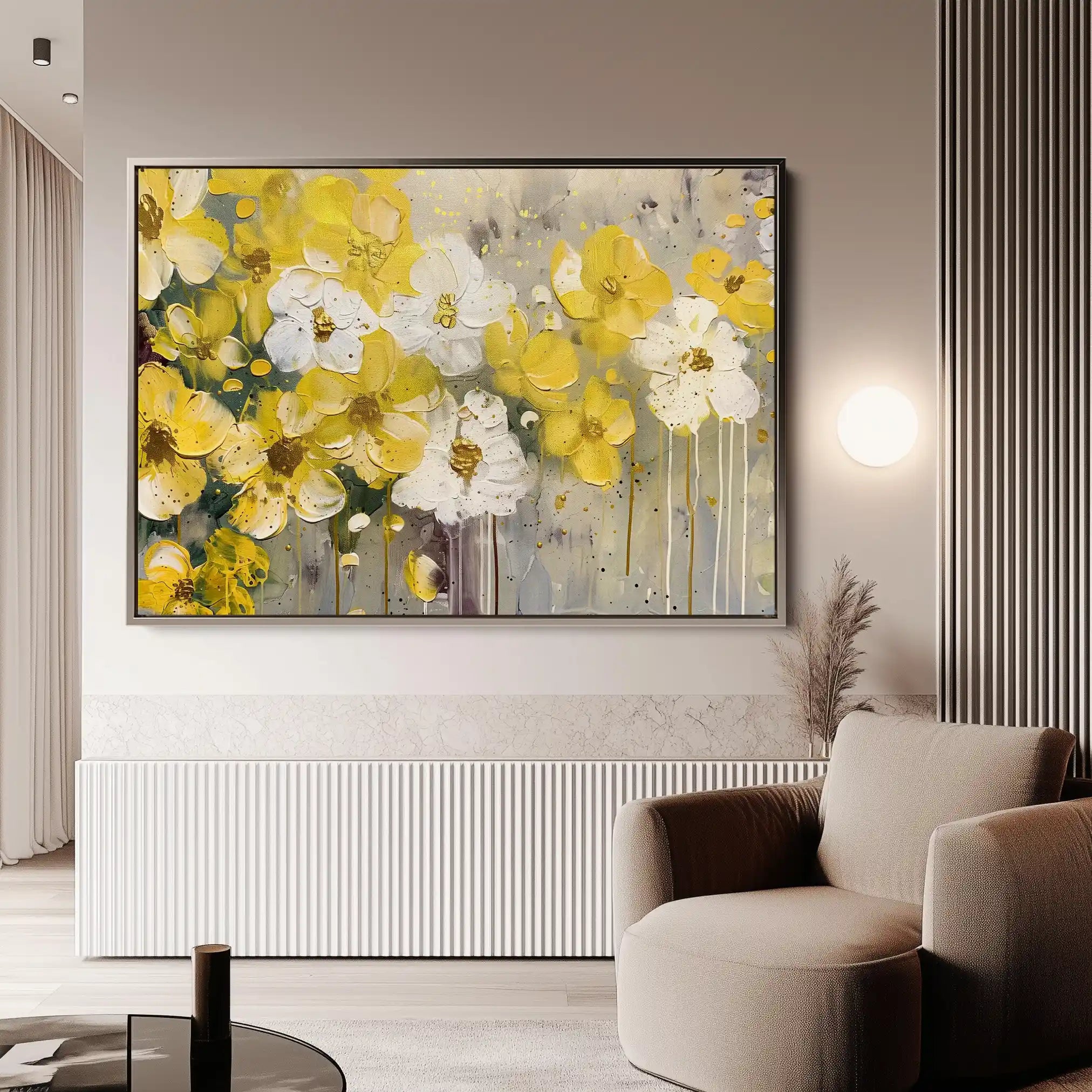 Floral Canvas Wall Art WAD681-F 90 x 60 cm / Stretched on hidden frame