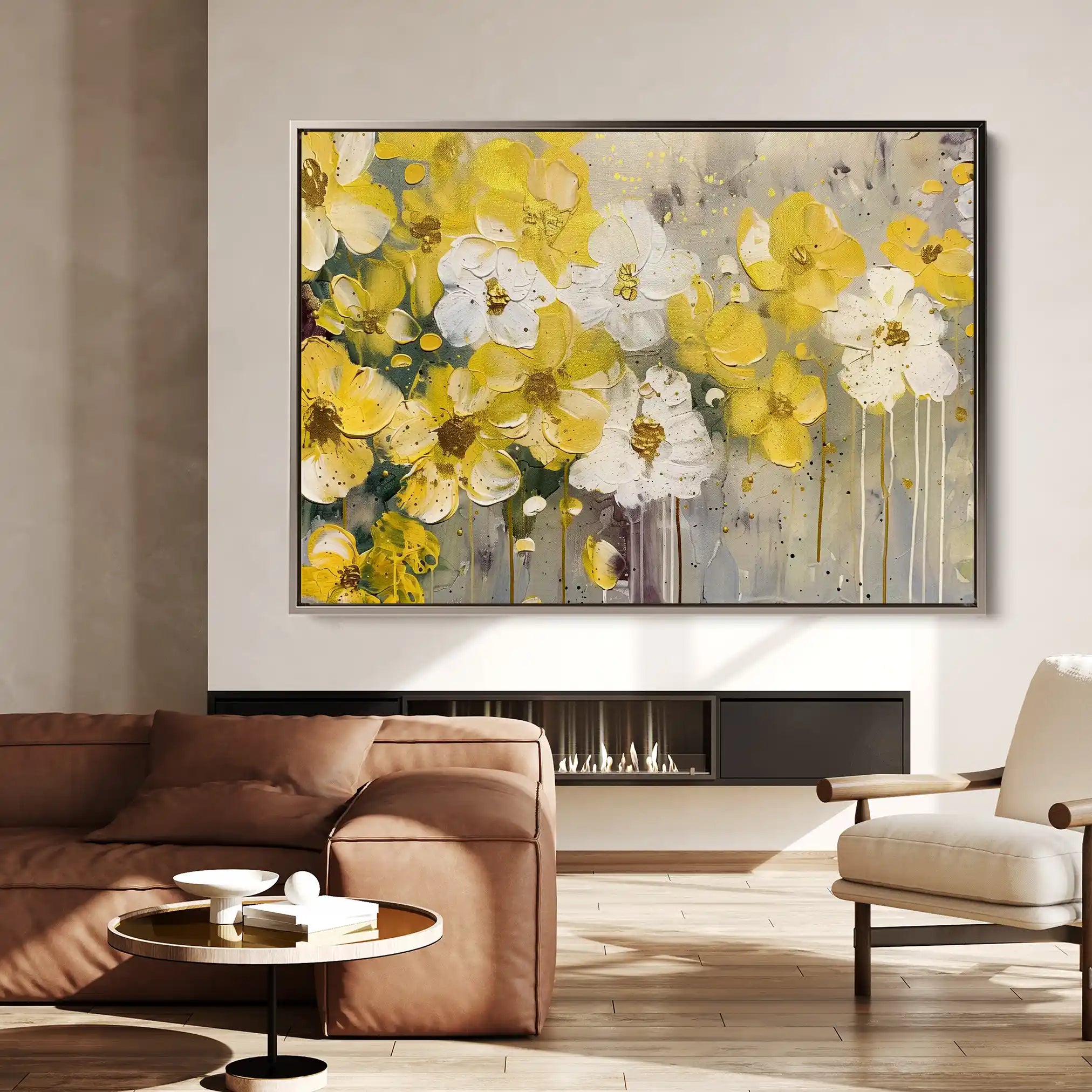 Floral Canvas Wall Art WAD681-F 90 x 60 cm / Stretched on hidden frame