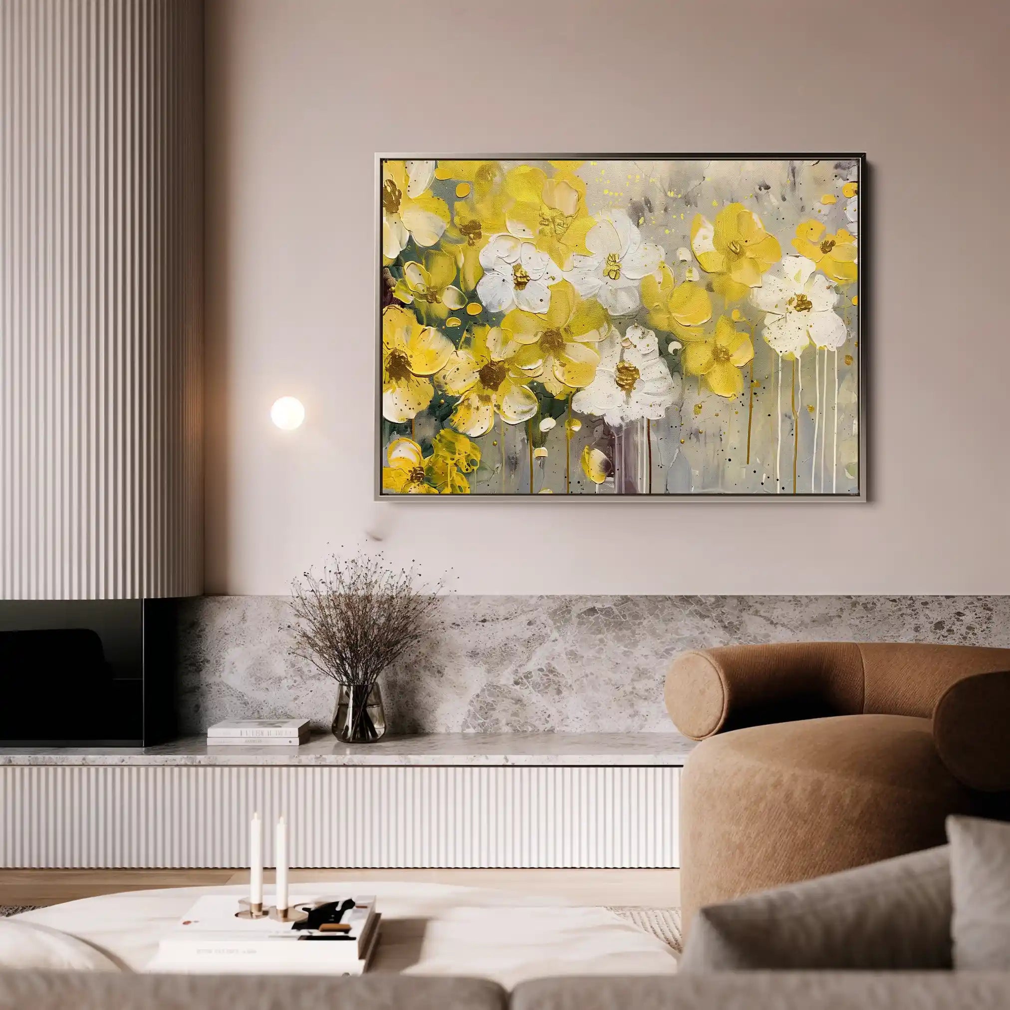 Floral Canvas Wall Art WAD681-F 90 x 60 cm / Stretched on hidden frame
