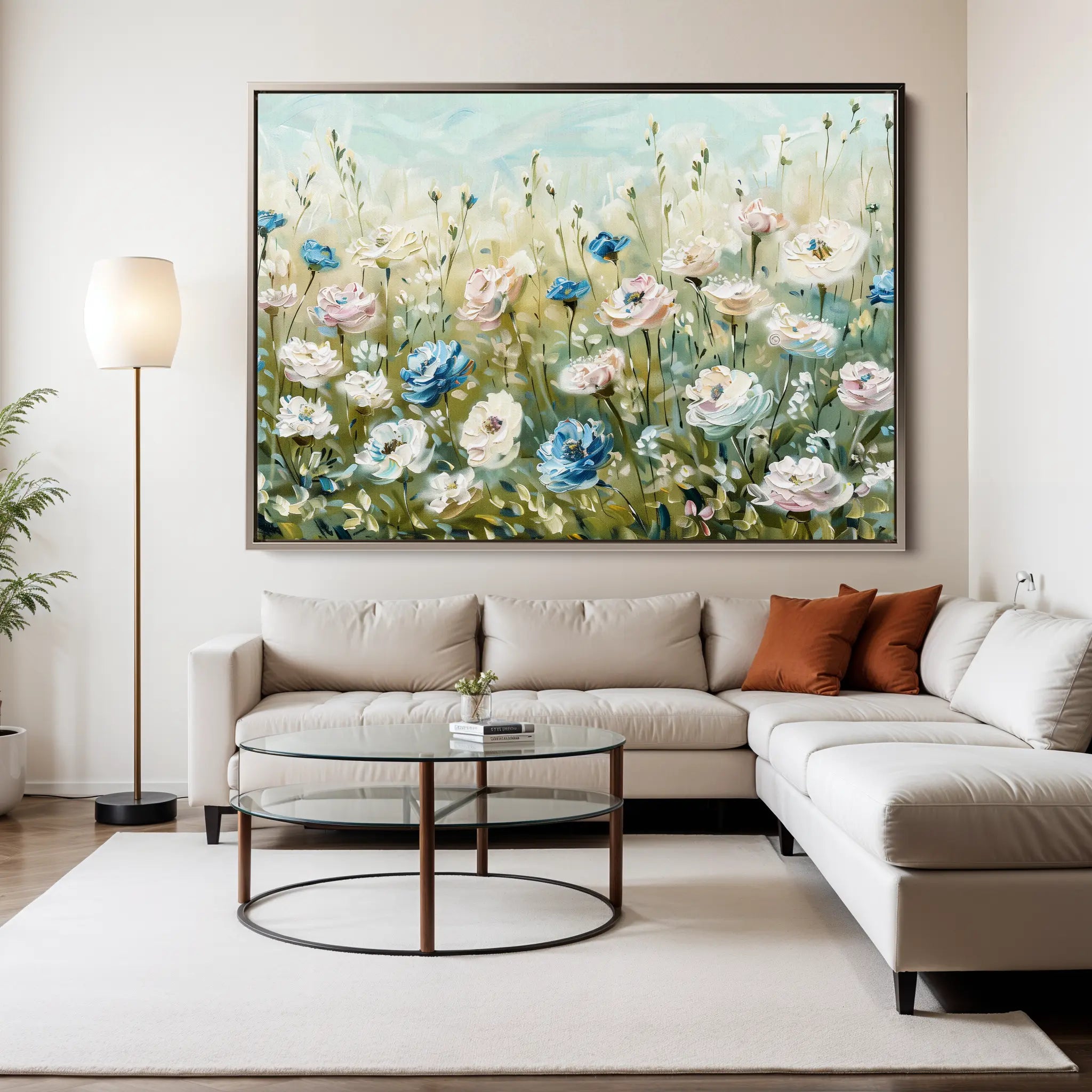 Floral Canvas Wall Art WAD682-F 90 x 60 cm / Stretched on hidden frame