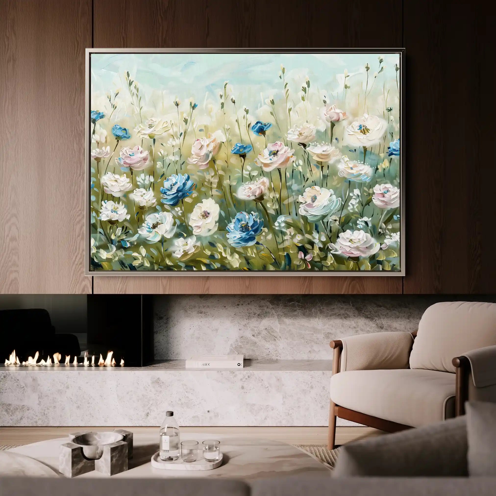 Floral Canvas Wall Art WAD682-F 90 x 60 cm / Stretched on hidden frame