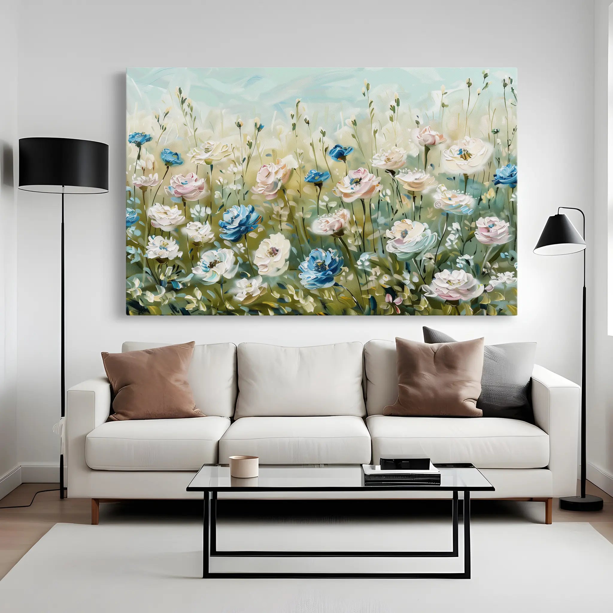 Floral Canvas Wall Art WAD682-F 90 x 60 cm / Stretched on hidden frame