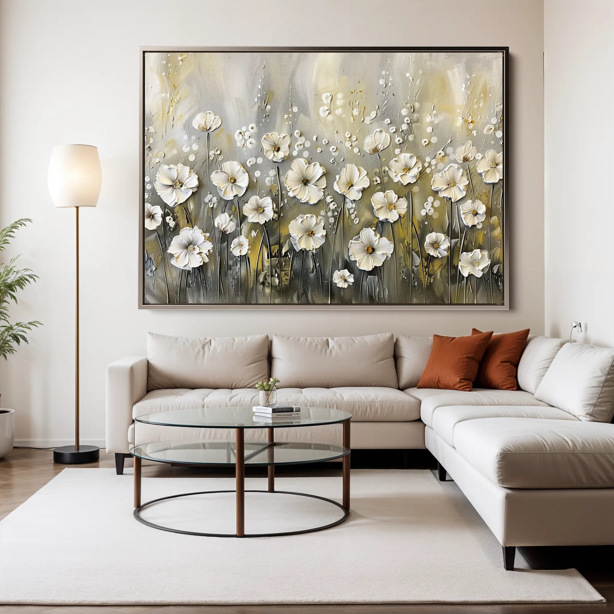 Floral Canvas Wall Art WAD683-F 90 x 60 cm / Stretched on hidden frame