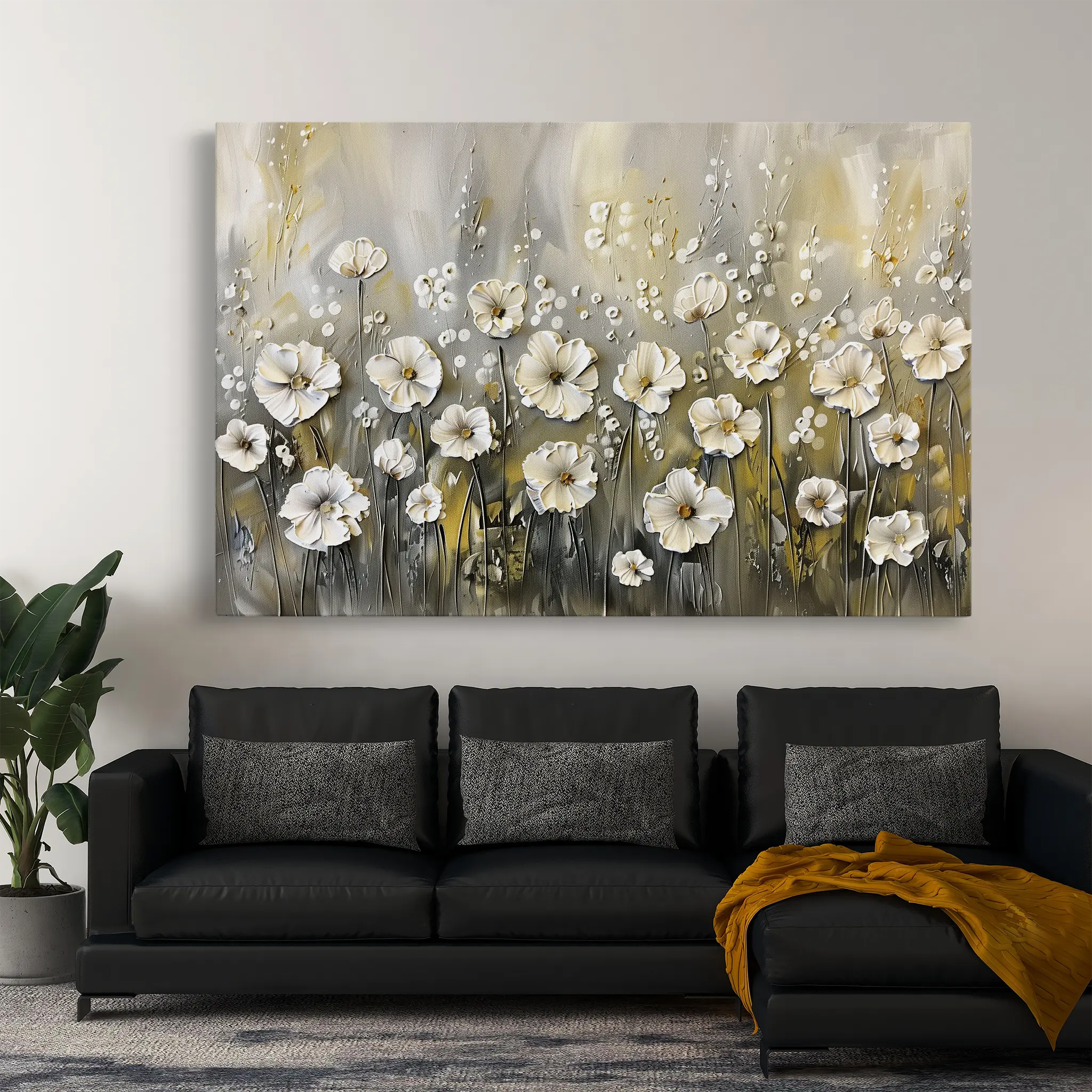 Floral Canvas Wall Art WAD683-F 90 x 60 cm / Stretched on hidden frame