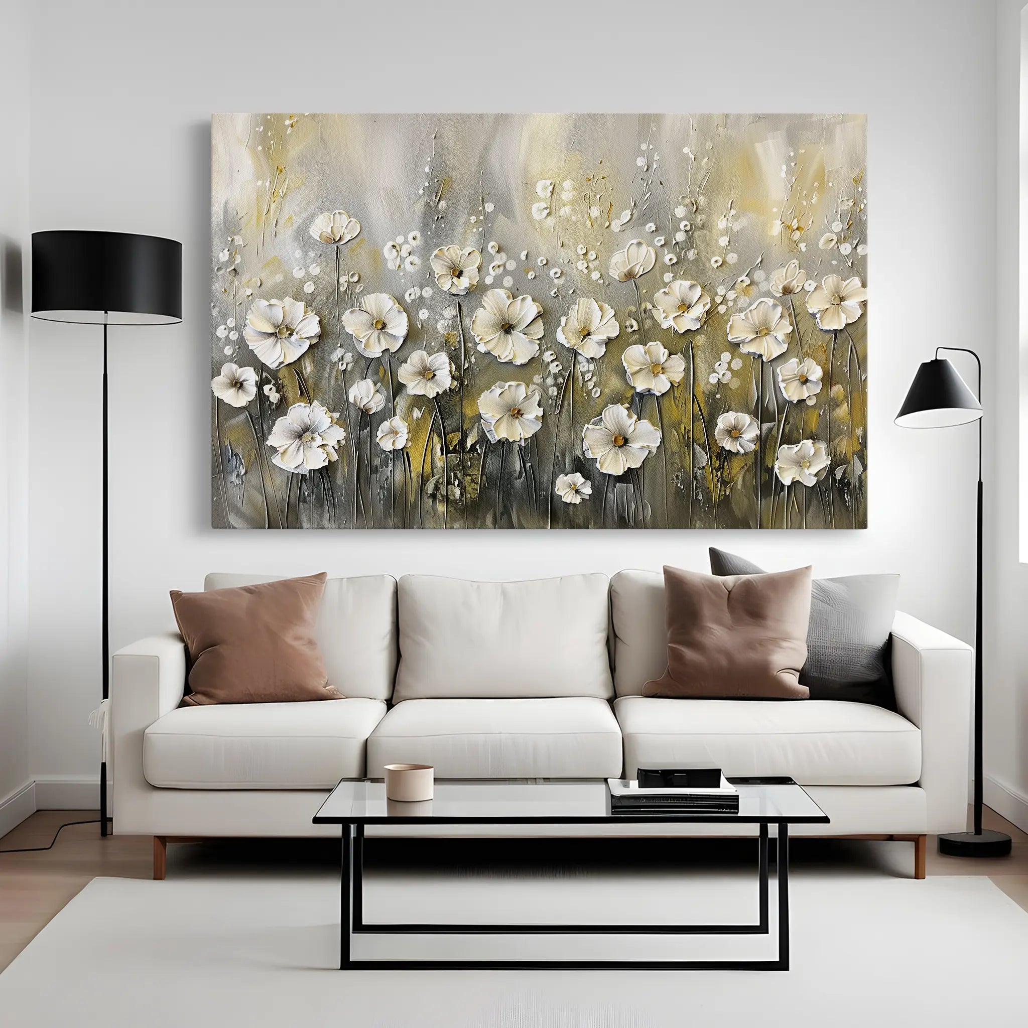 Floral Canvas Wall Art WAD683-F 90 x 60 cm / Stretched on hidden frame