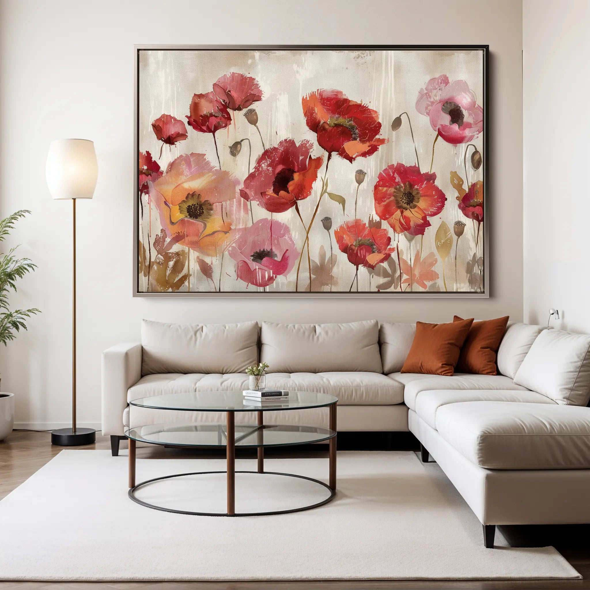 Floral Canvas Wall Art WAD684-F 90 x 60 cm / Stretched on hidden frame