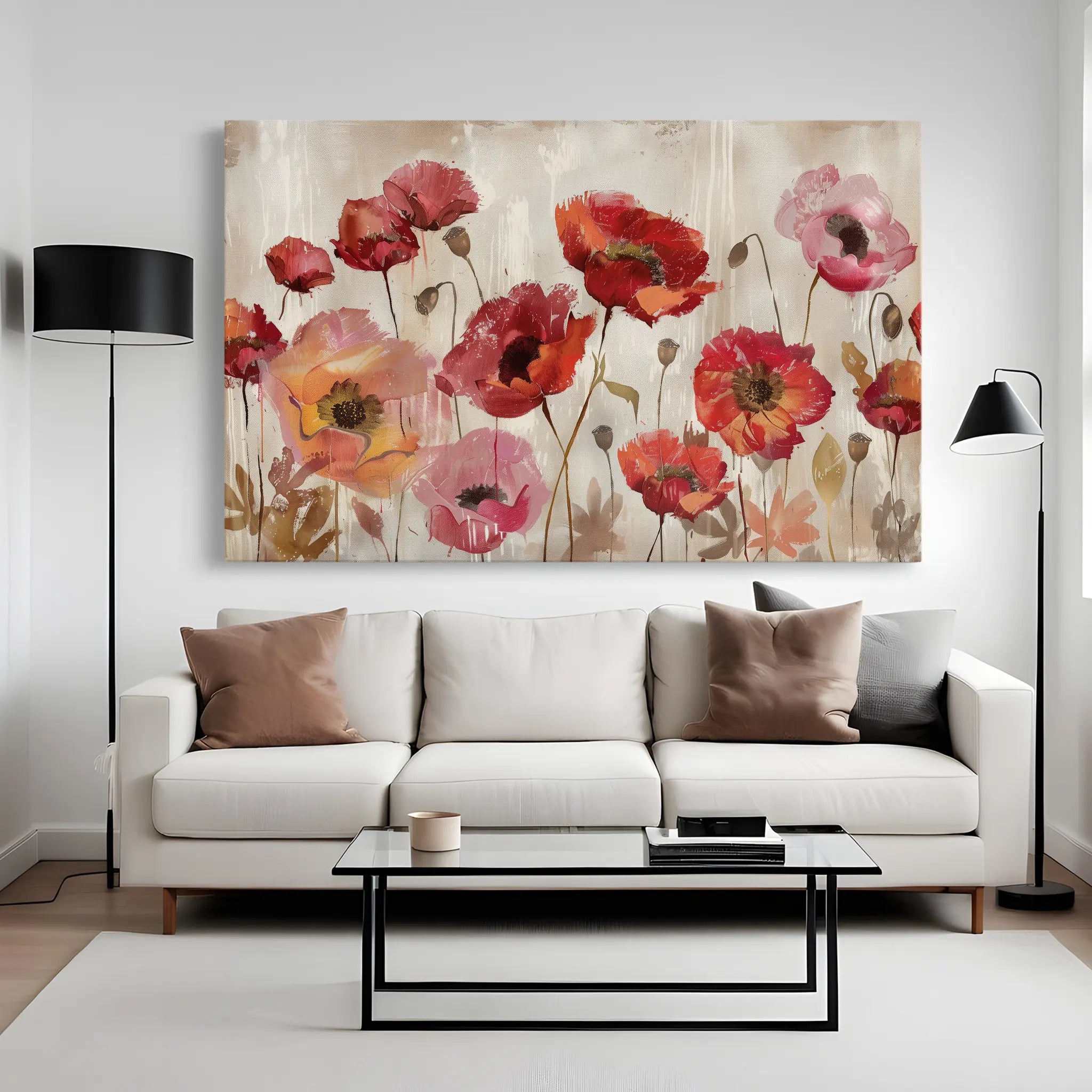 Floral Canvas Wall Art WAD684-F 90 x 60 cm / Stretched on hidden frame