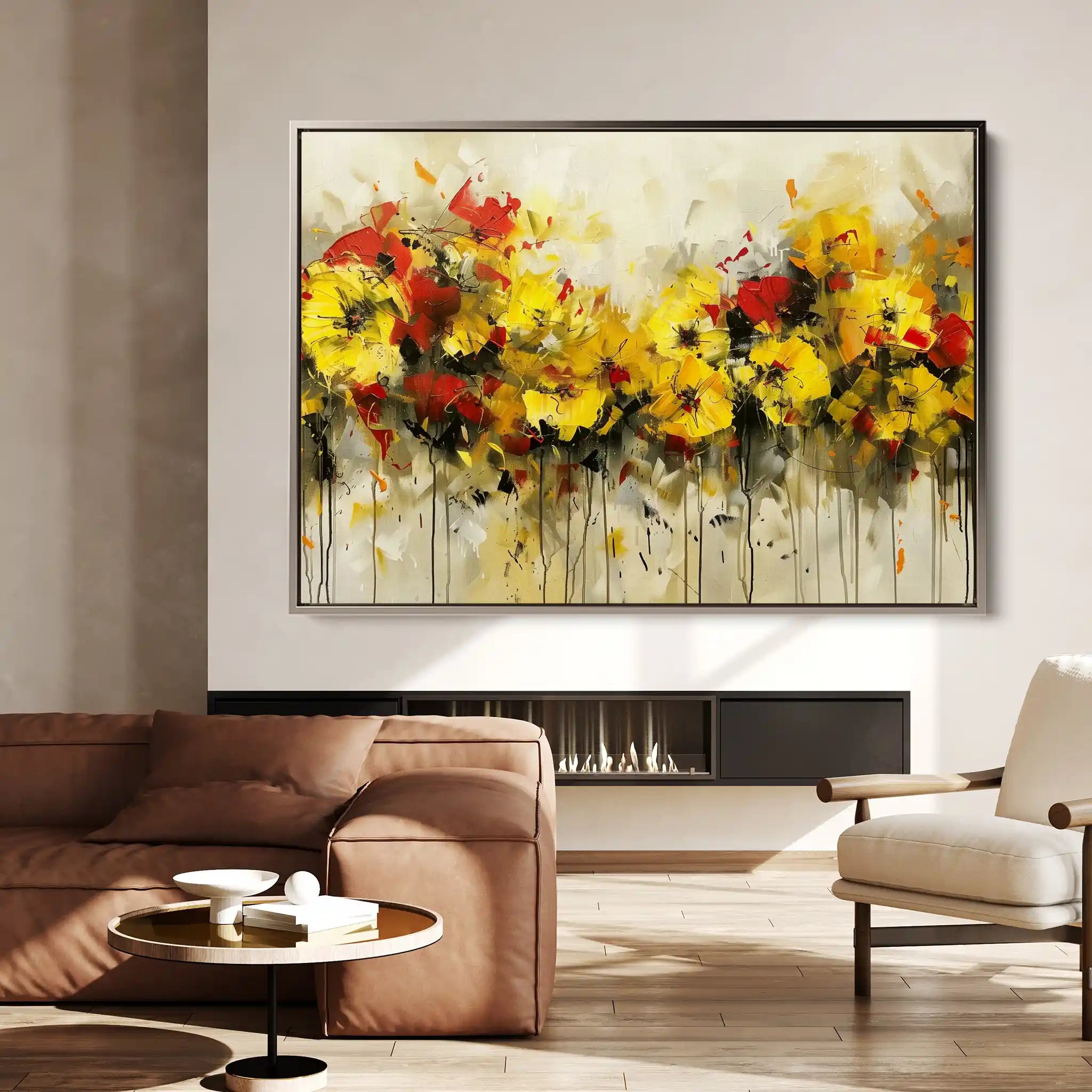Floral Canvas Wall Art WAD685-F 90 x 60 cm / Stretched on hidden frame