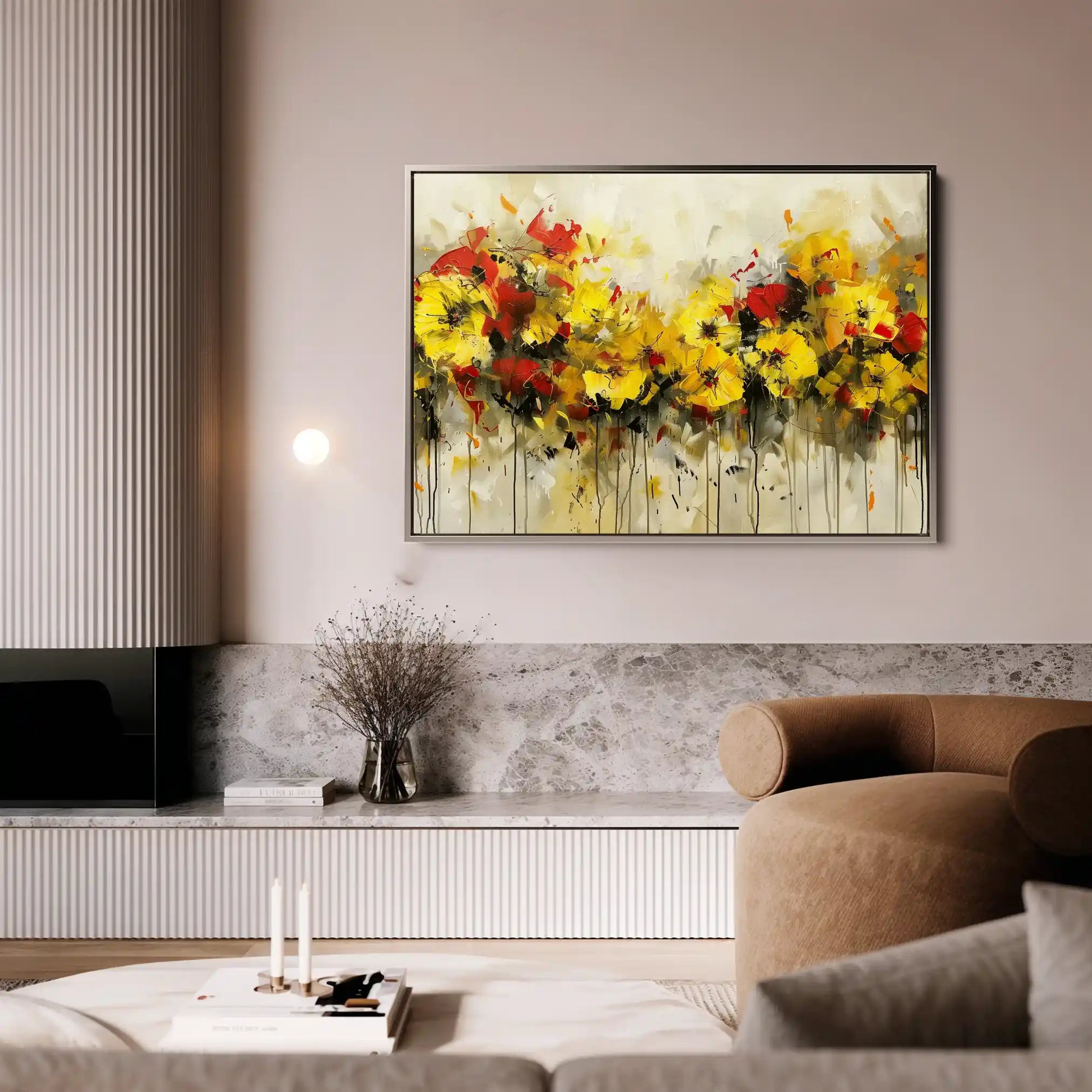 Floral Canvas Wall Art WAD685-F 90 x 60 cm / Stretched on hidden frame