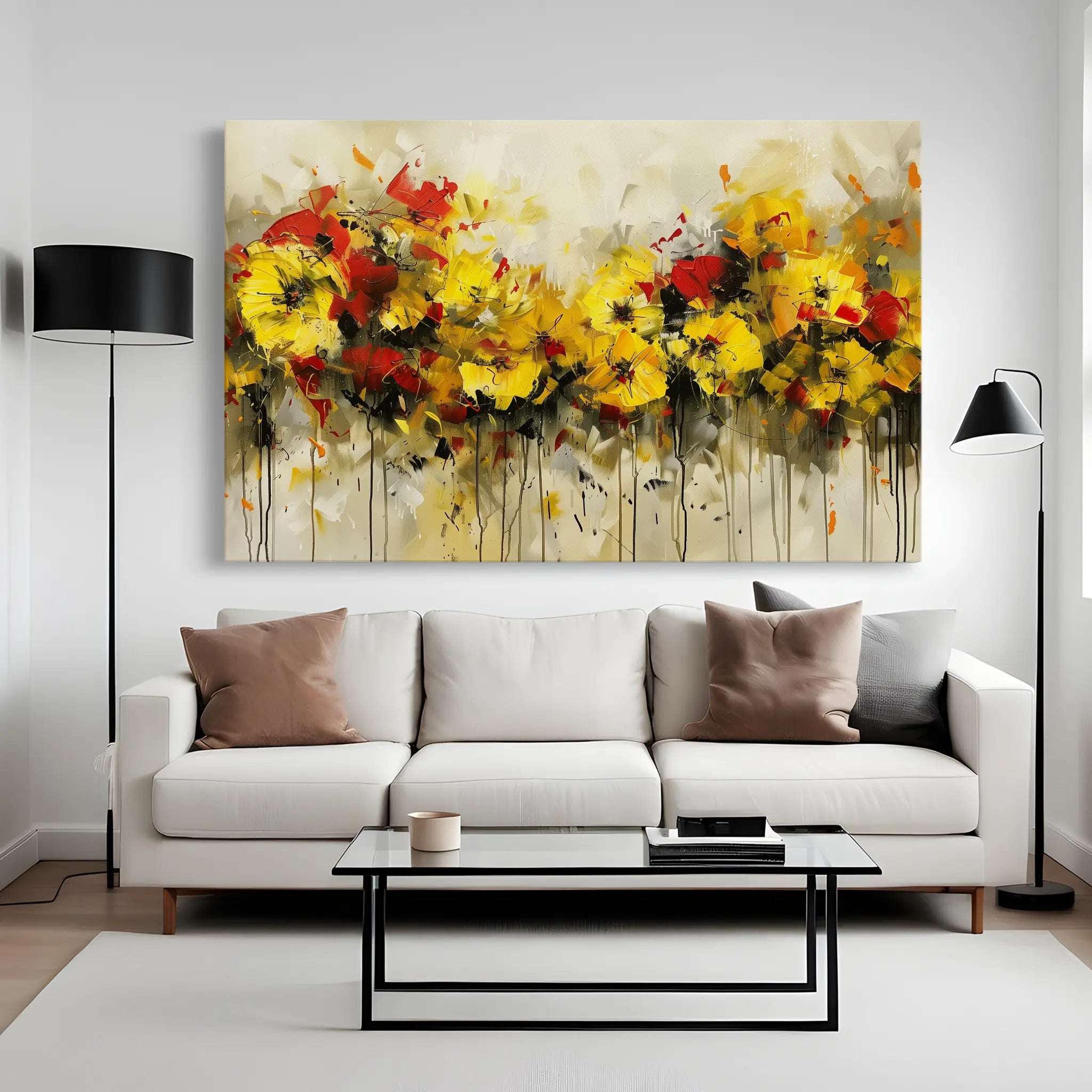 Floral Canvas Wall Art WAD685-F 90 x 60 cm / Stretched on hidden frame