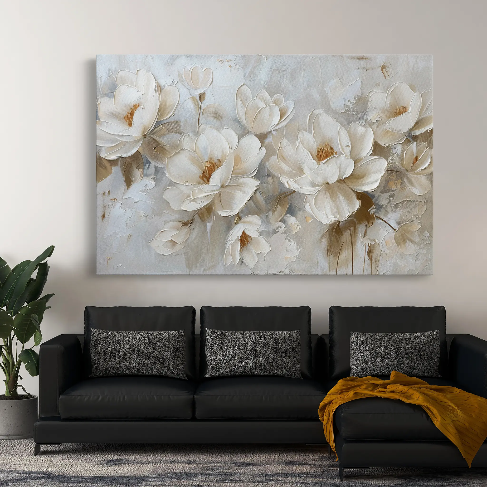 Floral Canvas Wall Art WAD686-F 90 x 60 cm / Stretched on hidden frame