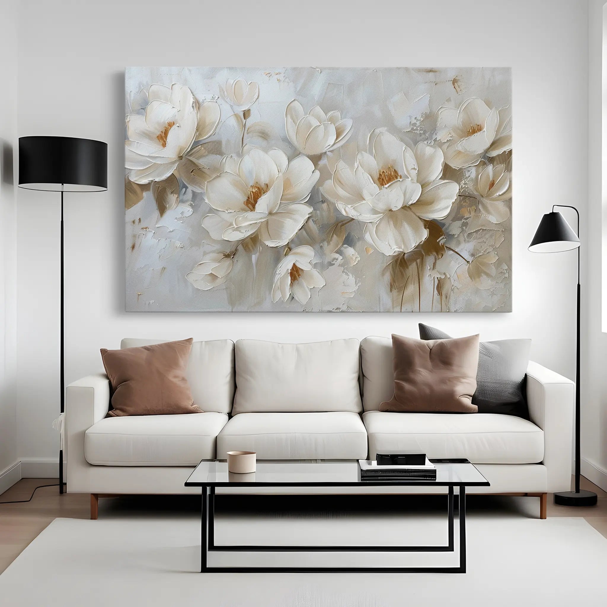 Floral Canvas Wall Art WAD686-F 90 x 60 cm / Stretched on hidden frame