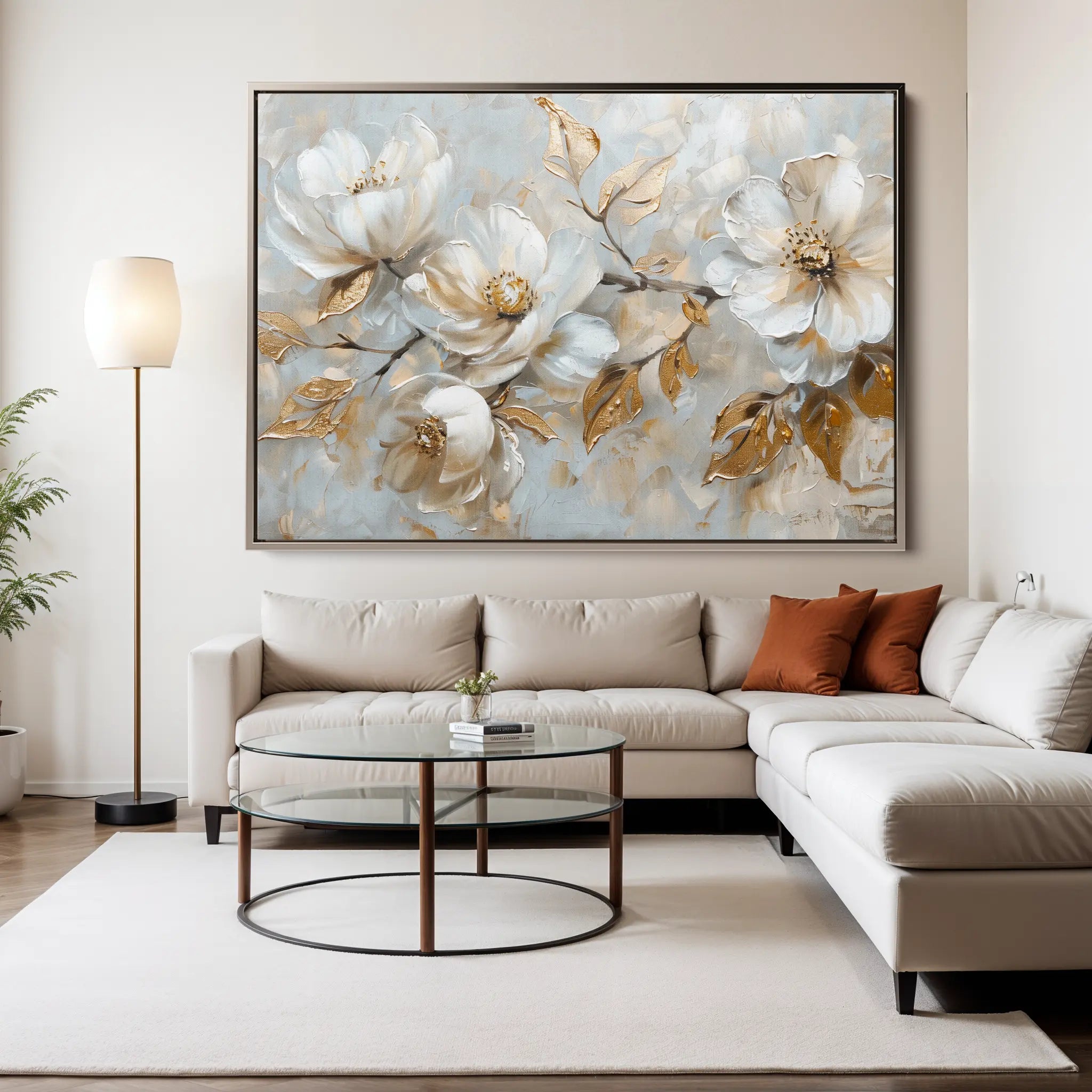 Floral Canvas Wall Art WAD687-F 90 x 60 cm / Stretched on hidden frame