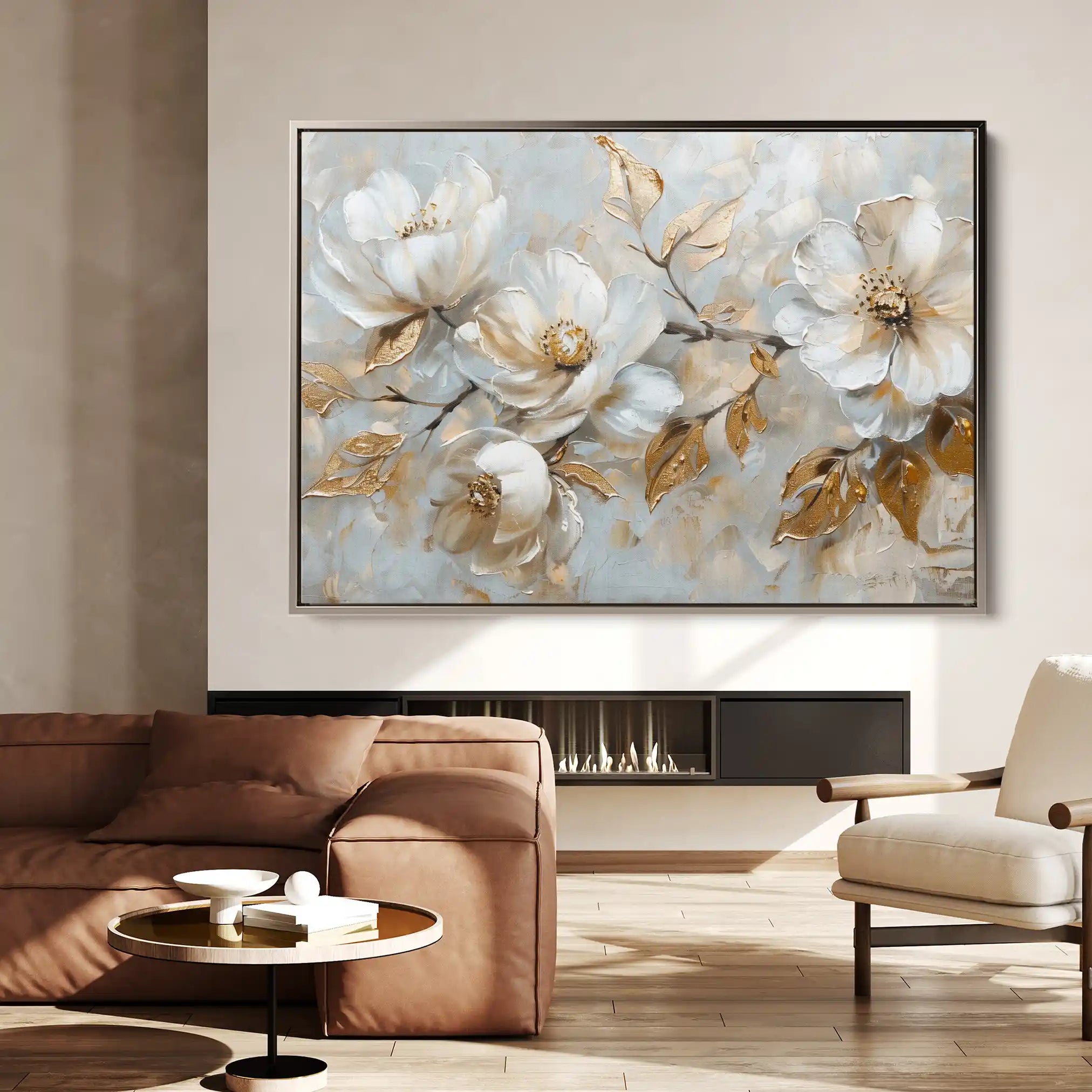 Floral Canvas Wall Art WAD687-F 90 x 60 cm / Stretched on hidden frame