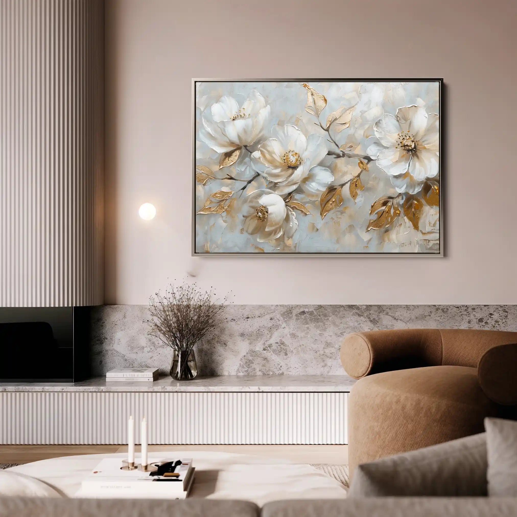 Floral Canvas Wall Art WAD687-F 90 x 60 cm / Stretched on hidden frame