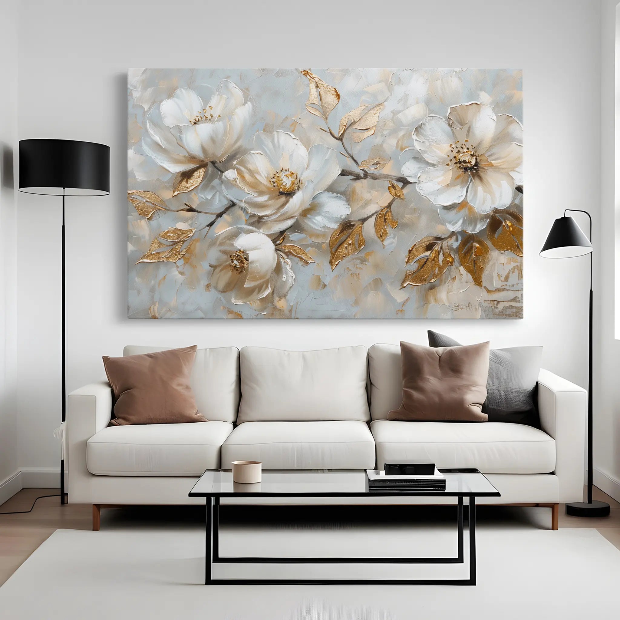 Floral Canvas Wall Art WAD687-F 90 x 60 cm / Stretched on hidden frame