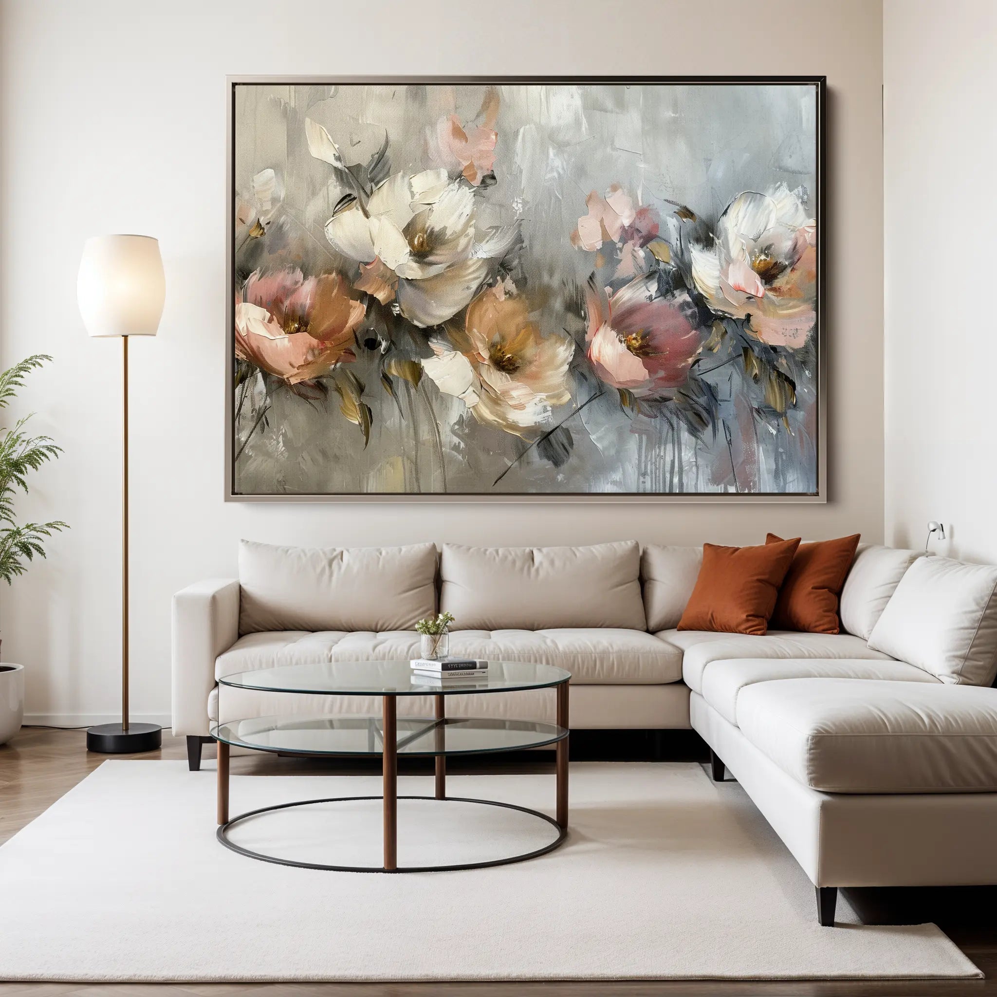 Floral Canvas Wall Art WAD688-F 90 x 60 cm / Stretched on hidden frame