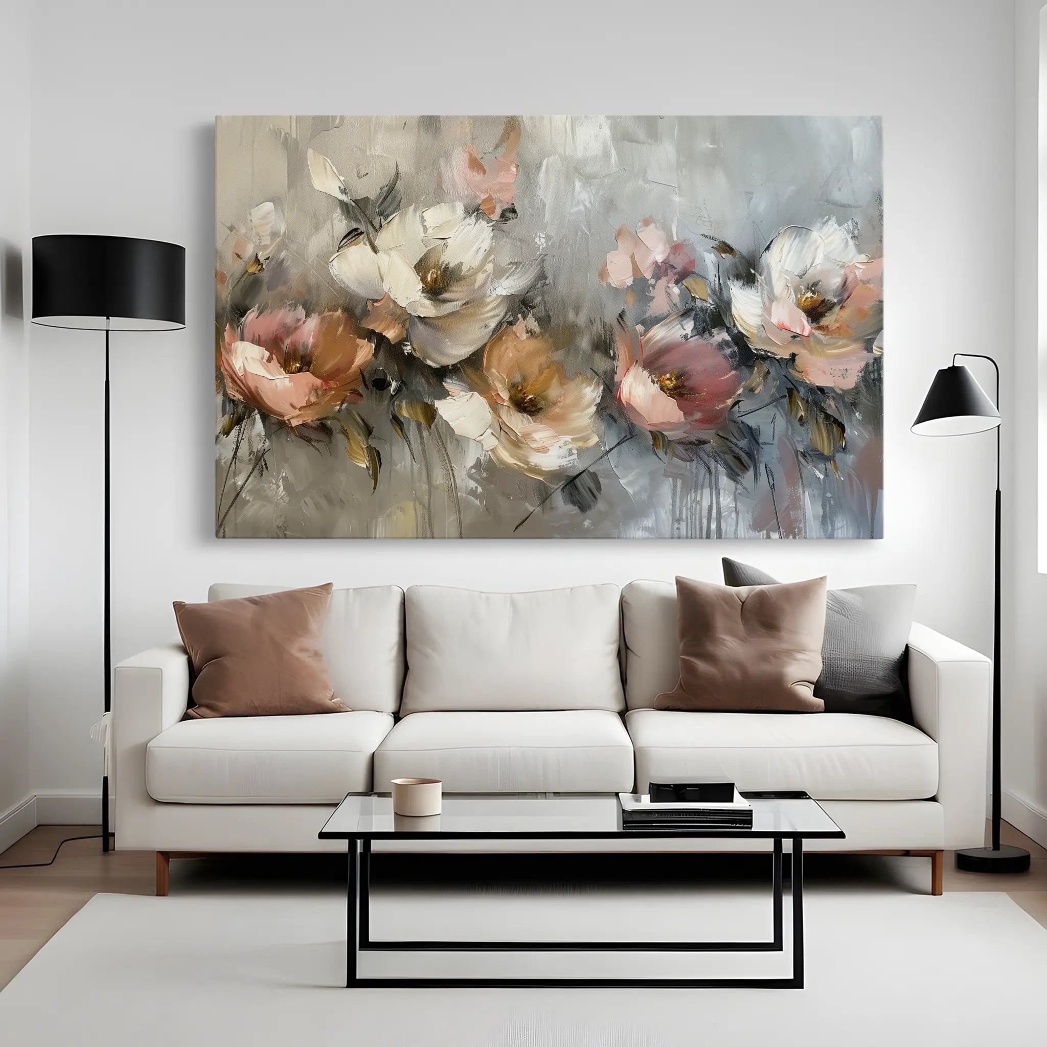 Floral Canvas Wall Art WAD688-F 90 x 60 cm / Stretched on hidden frame