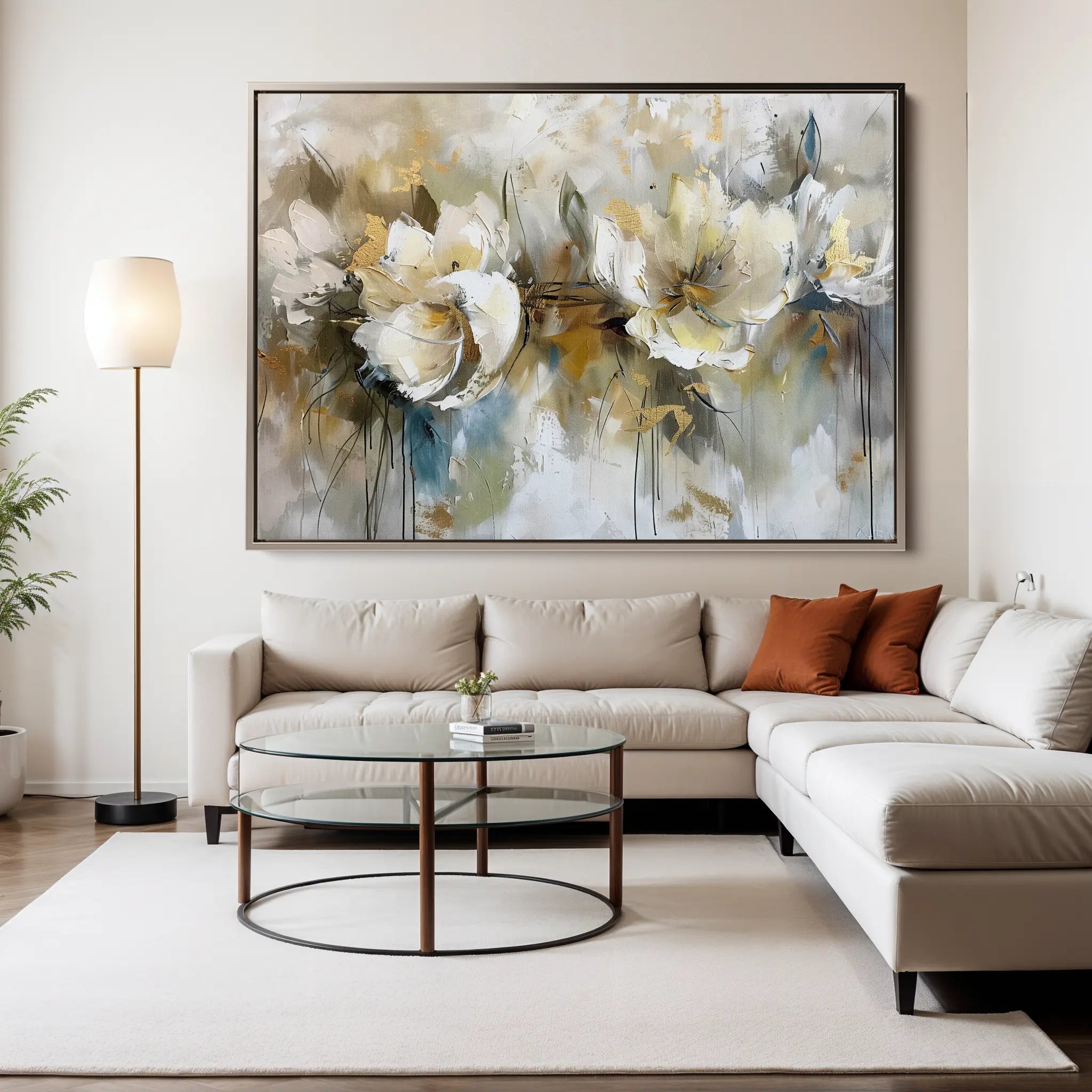 Floral Canvas Wall Art WAD689-F 90 x 60 cm / Stretched on hidden frame