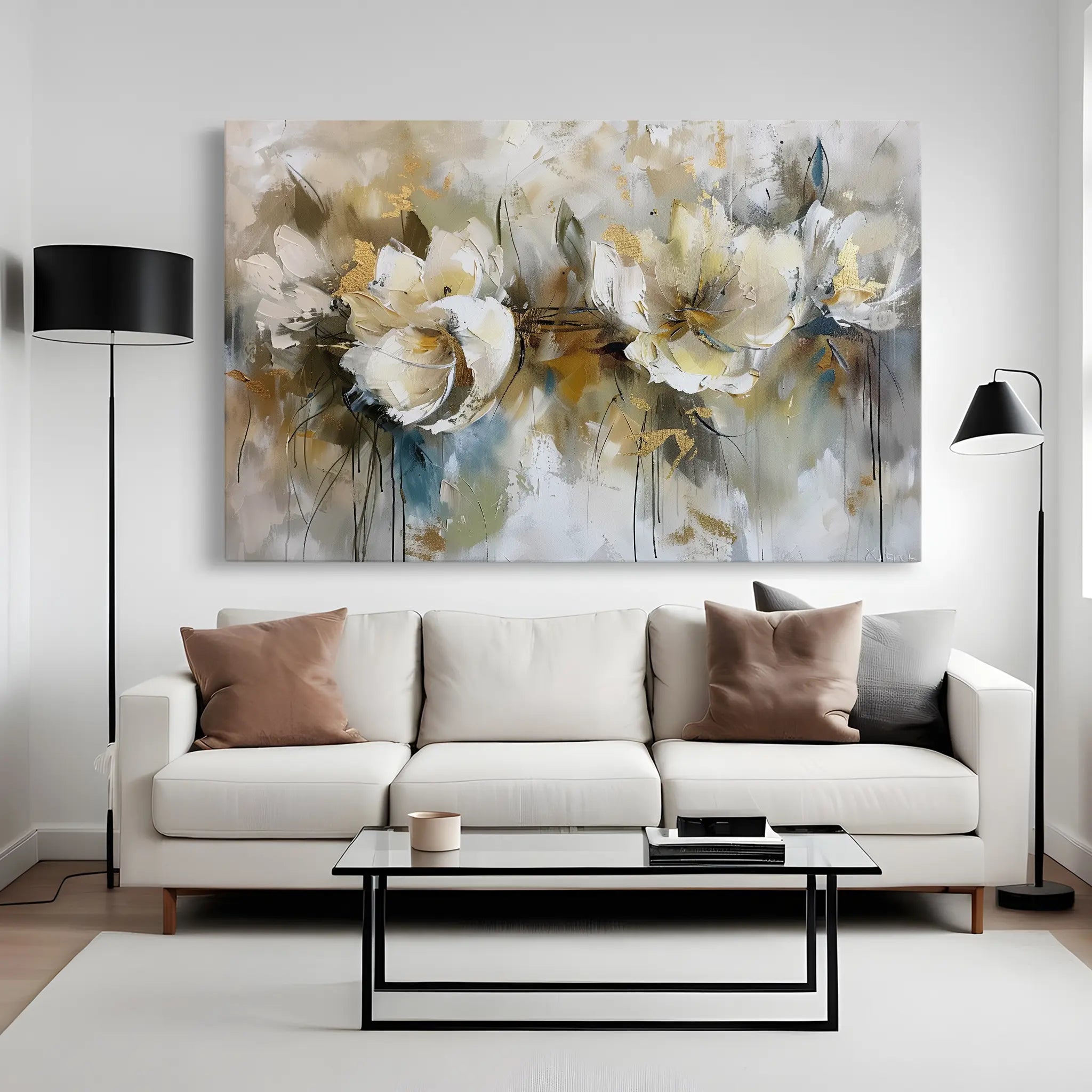 Floral Canvas Wall Art WAD689-F 90 x 60 cm / Stretched on hidden frame