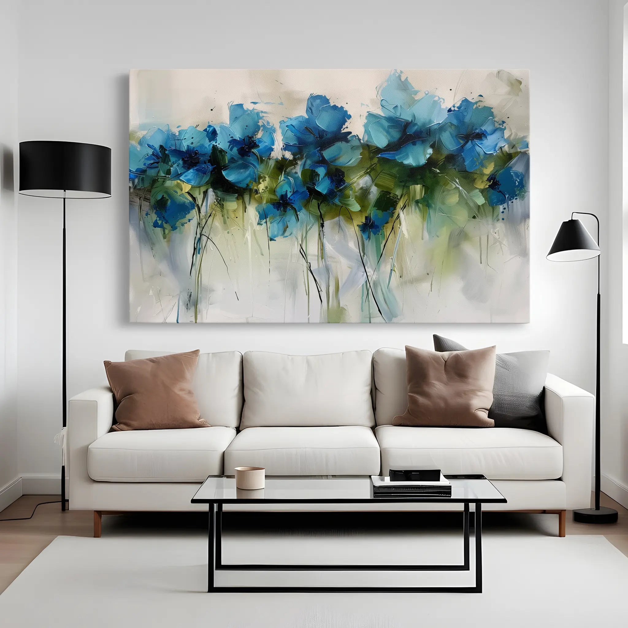 Floral Canvas Wall Art WAD690-F 90 x 60 cm / Stretched on hidden frame