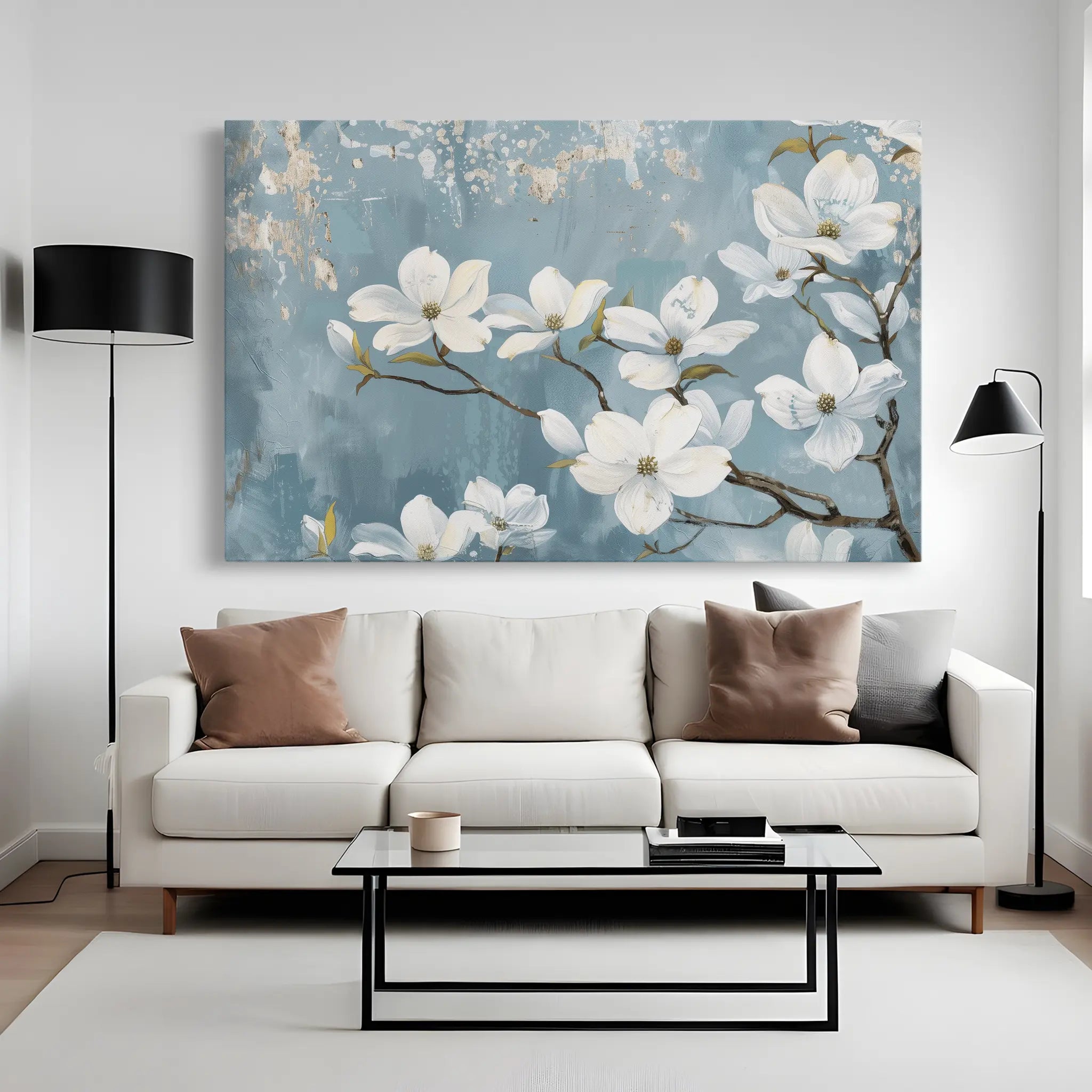 Floral Canvas Wall Art WAD692-F 90 x 60 cm / Stretched on hidden frame