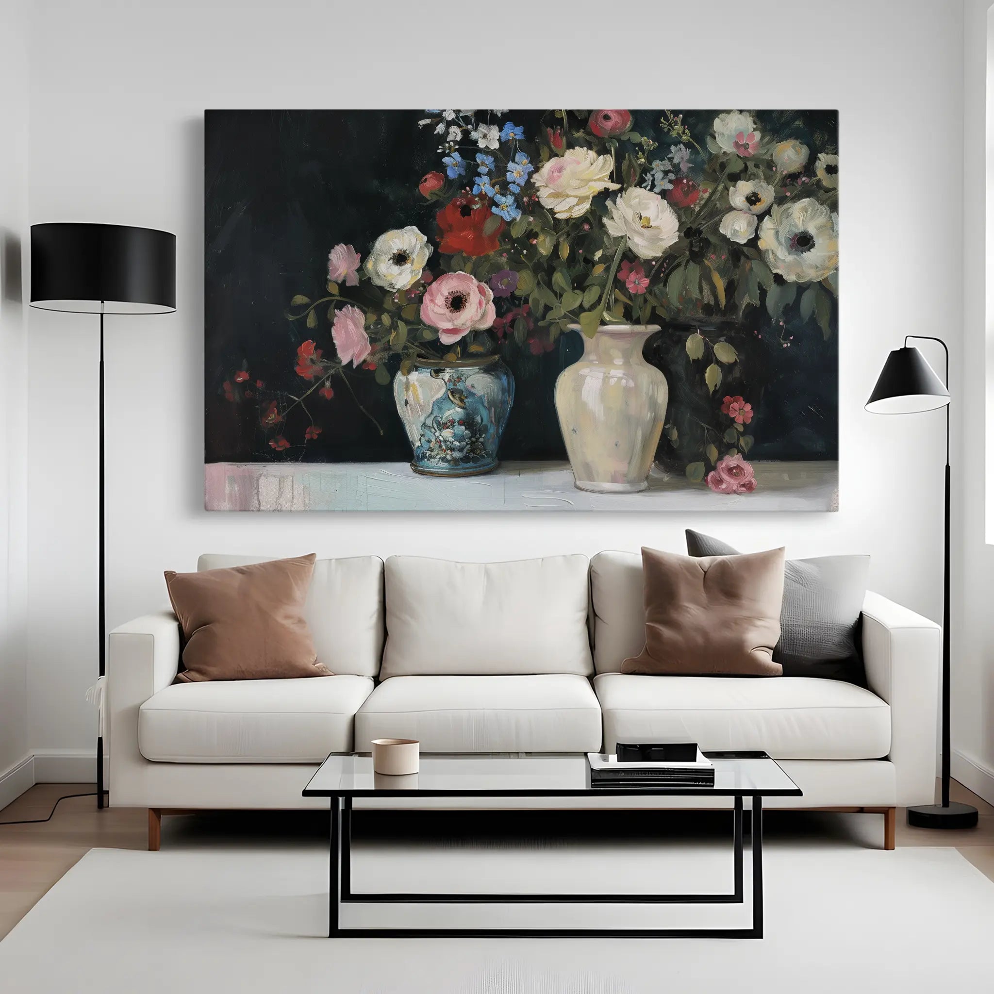 Floral Canvas Wall Art WAD693-F 90 x 60 cm / Stretched on hidden frame