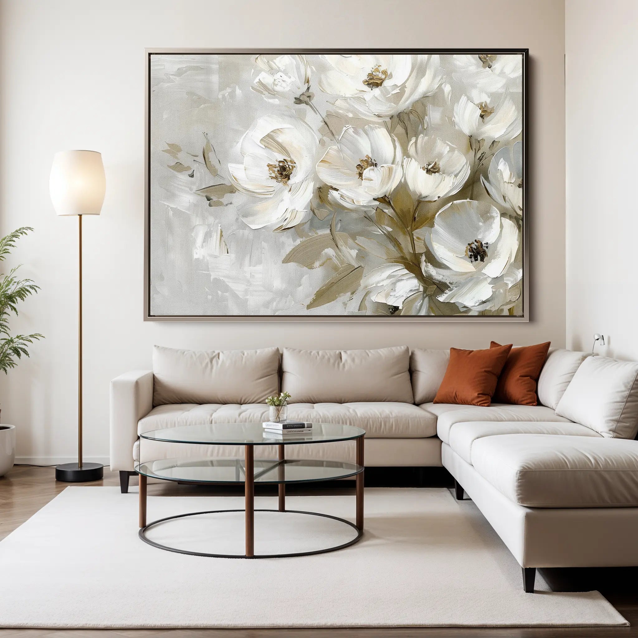 Floral Canvas Wall Art WAD694-F 90 x 60 cm / Stretched on hidden frame