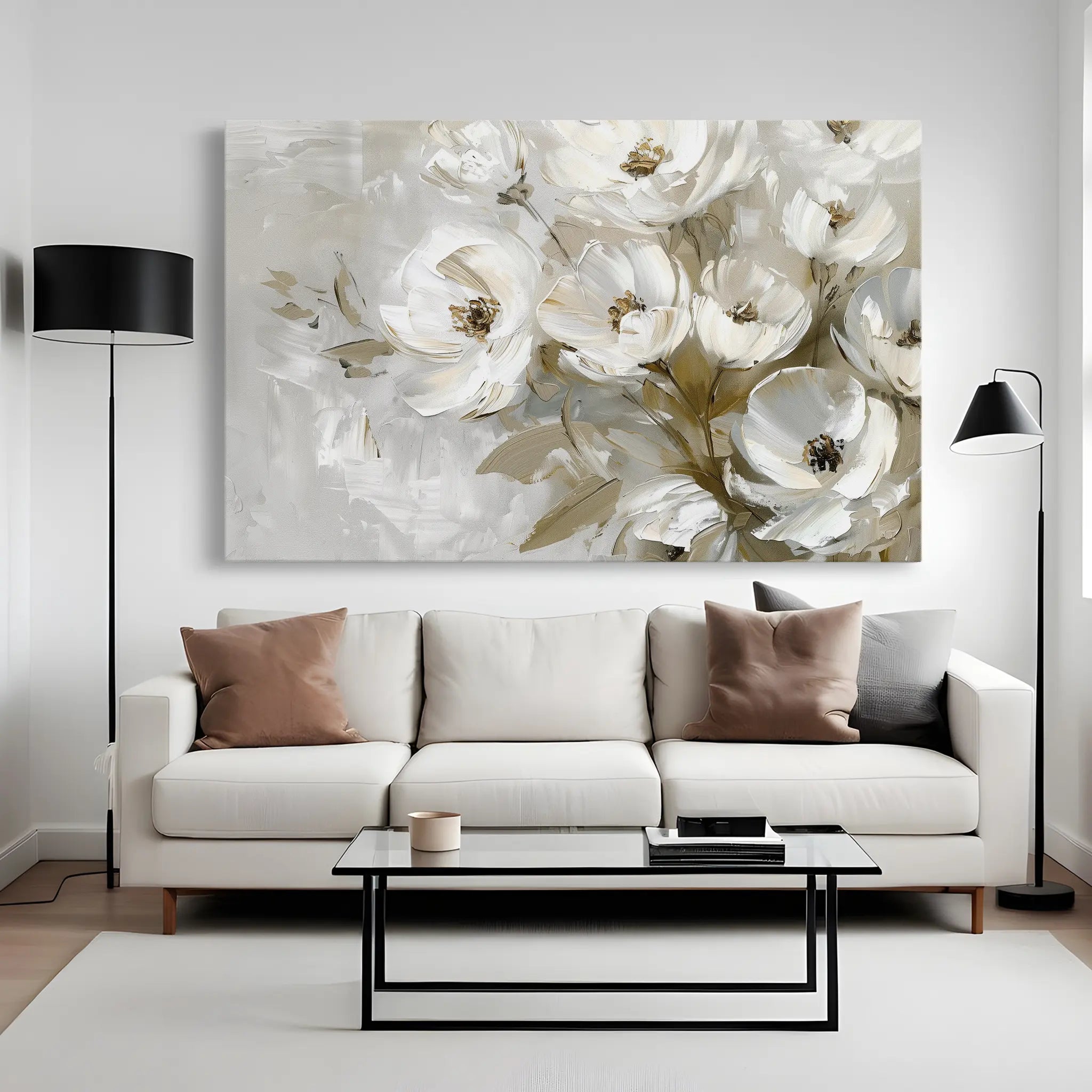 Floral Canvas Wall Art WAD694-F 90 x 60 cm / Stretched on hidden frame