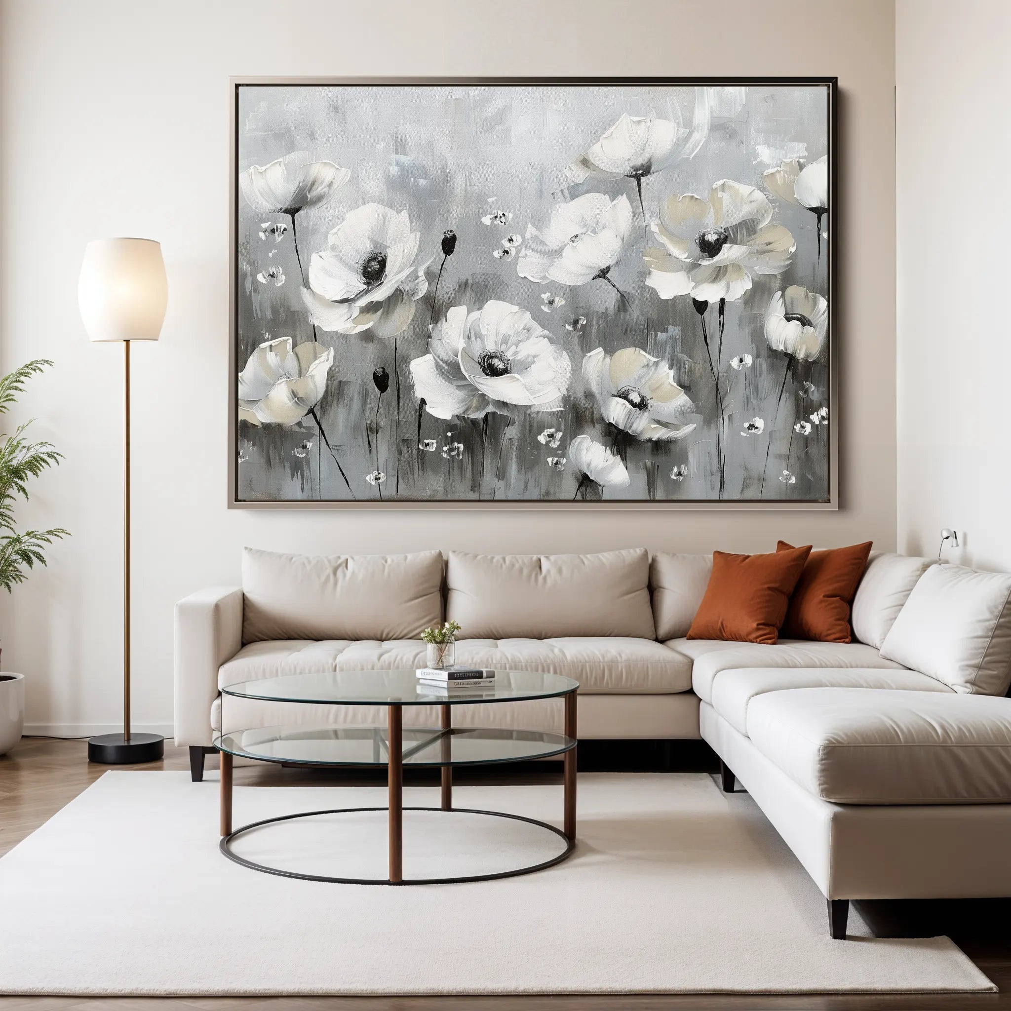 Floral Canvas Wall Art WAD695-F 90 x 60 cm / Stretched on hidden frame