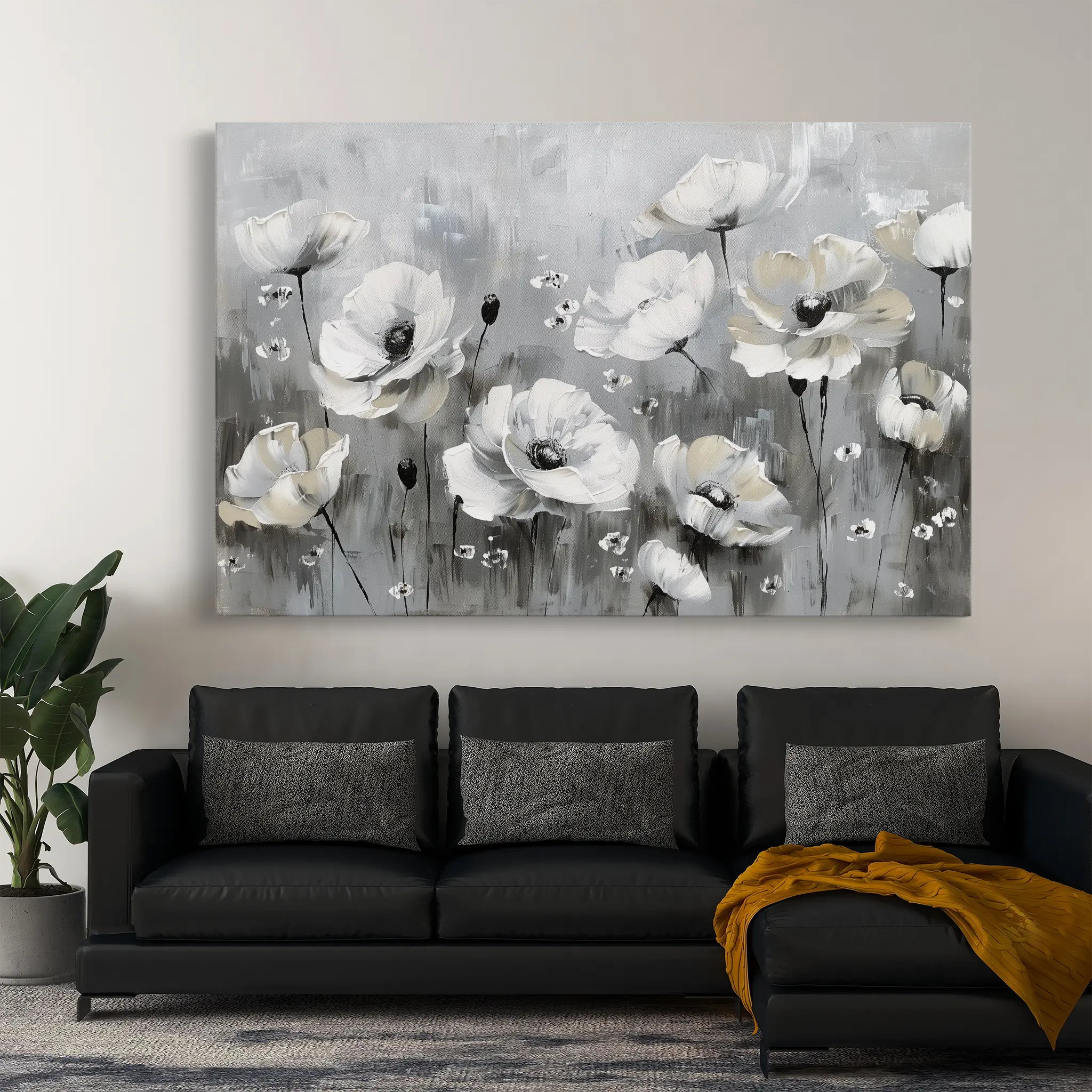 Floral Canvas Wall Art WAD695-F 90 x 60 cm / Stretched on hidden frame