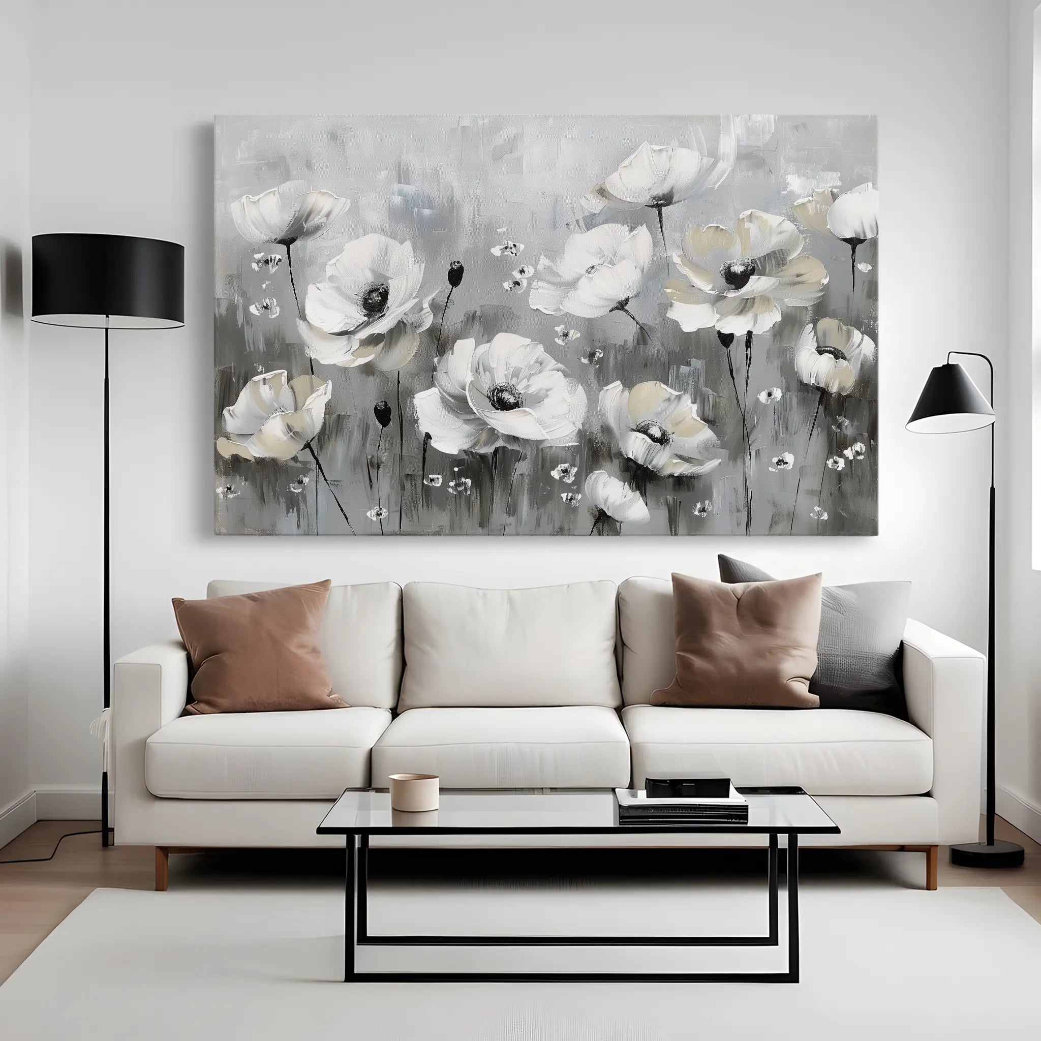 Floral Canvas Wall Art WAD695-F 90 x 60 cm / Stretched on hidden frame