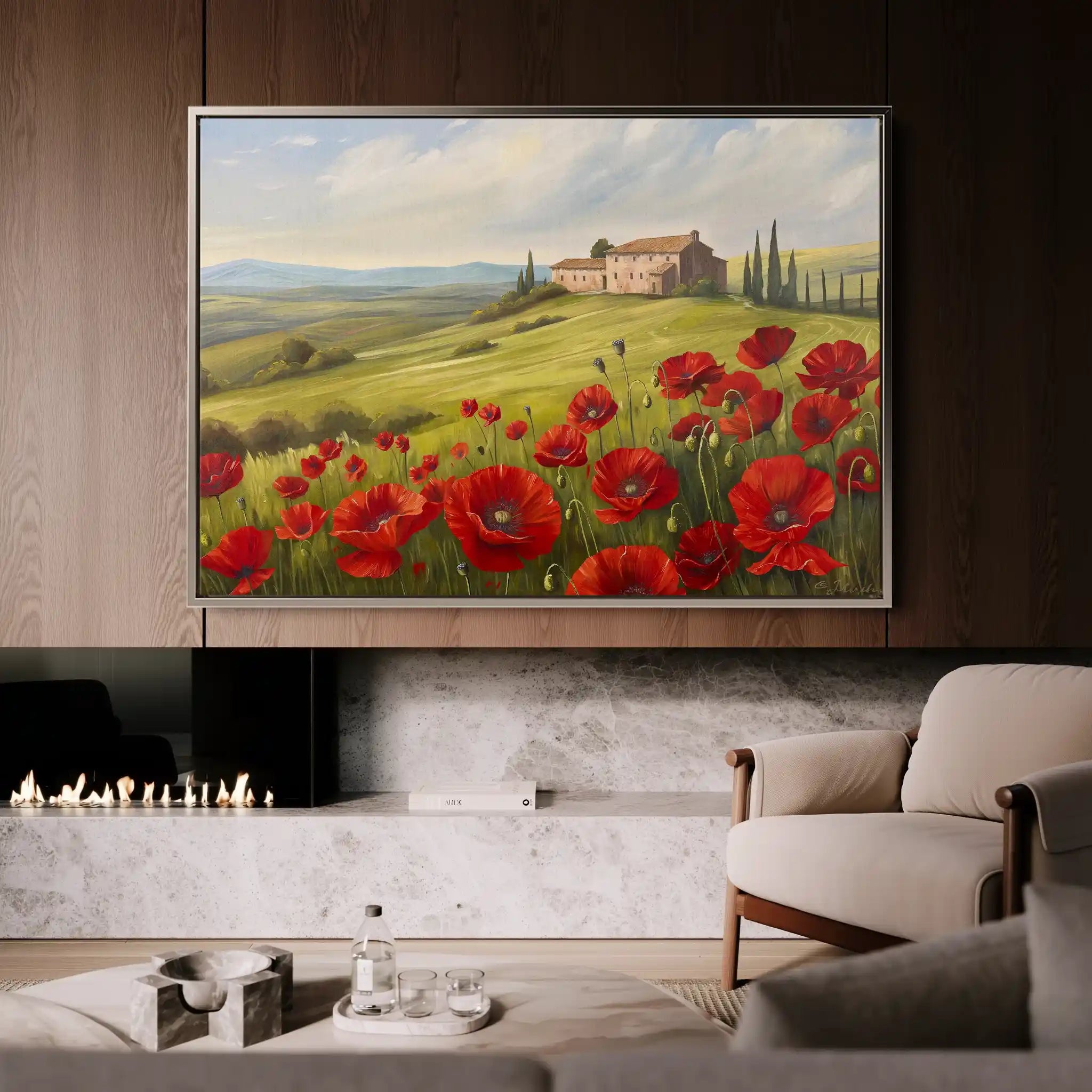 Floral Canvas Wall Art WAD696-F 90 x 60 cm / Stretched on hidden frame