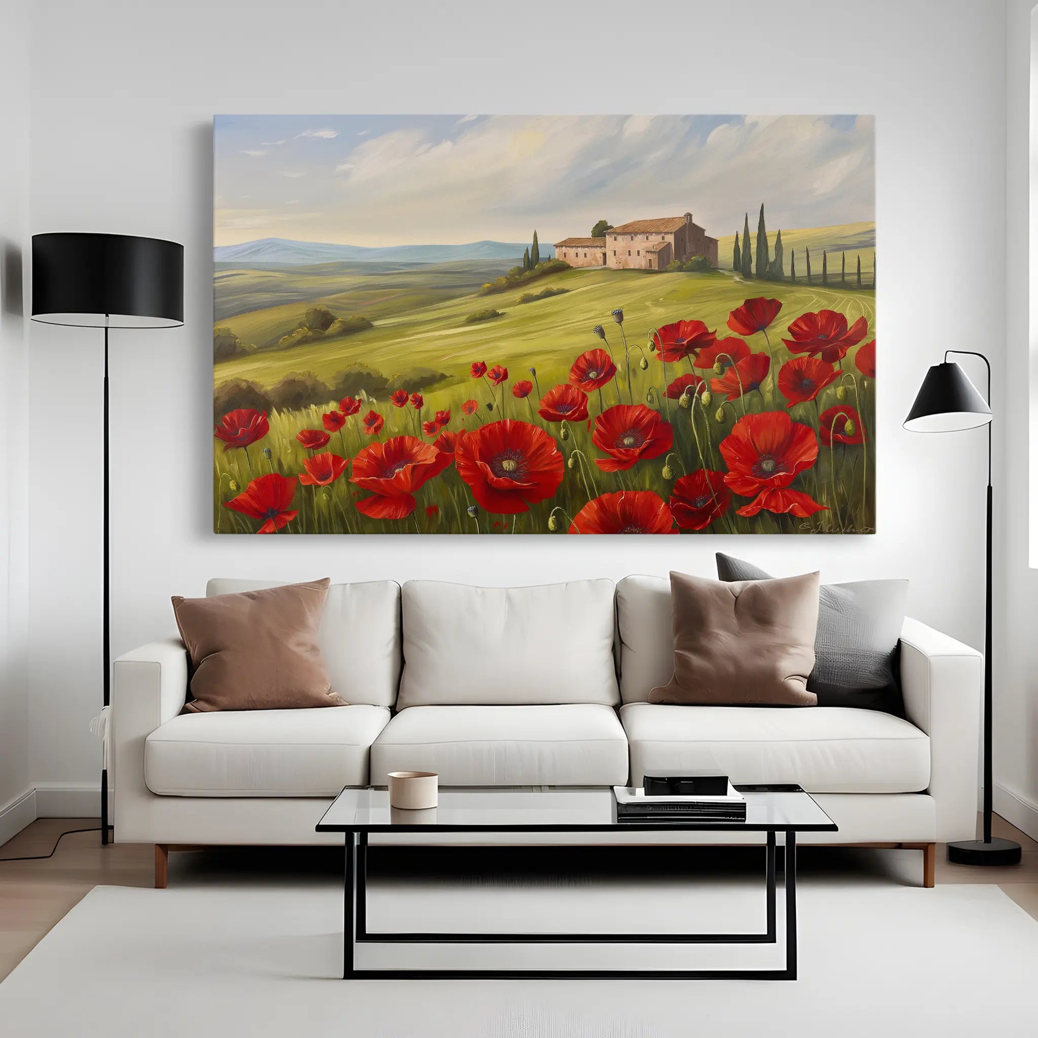 Floral Canvas Wall Art WAD696-F 90 x 60 cm / Stretched on hidden frame