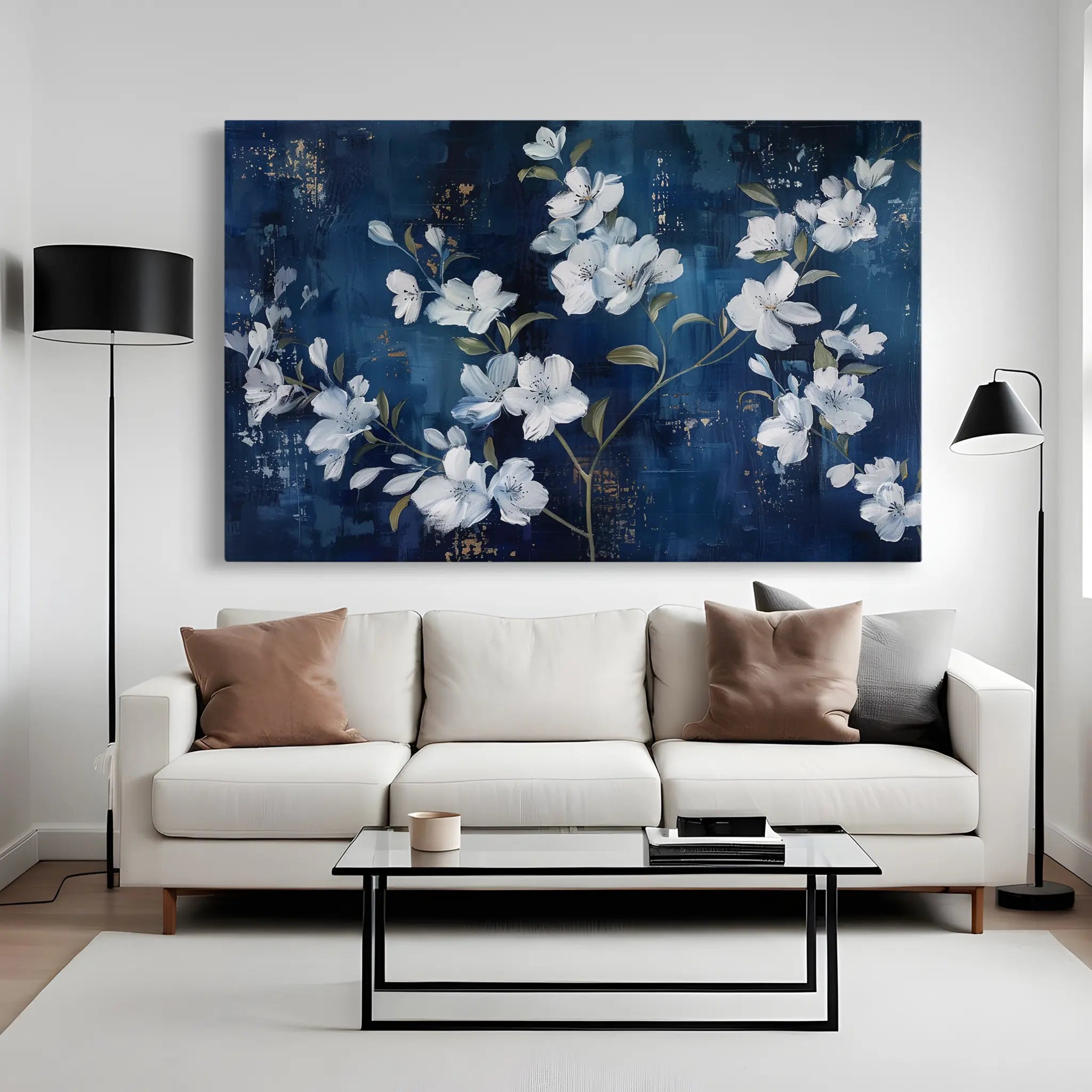 Floral Canvas Wall Art WAD697-F 90 x 60 cm / Stretched on hidden frame