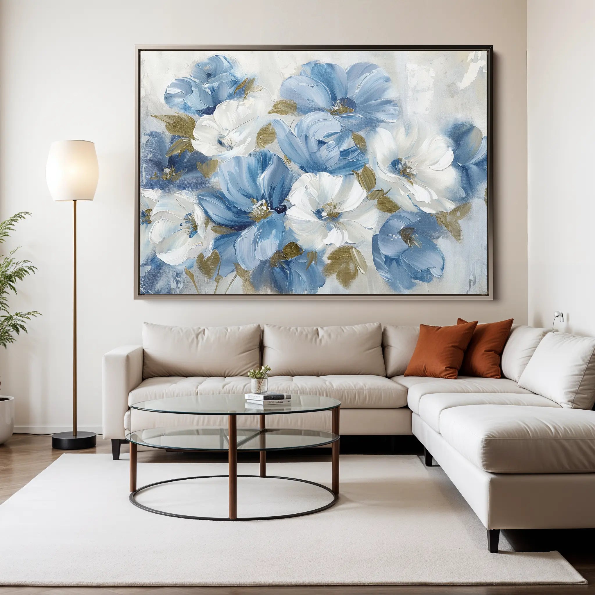 Floral Canvas Wall Art WAD698-F 90 x 60 cm / Stretched on hidden frame