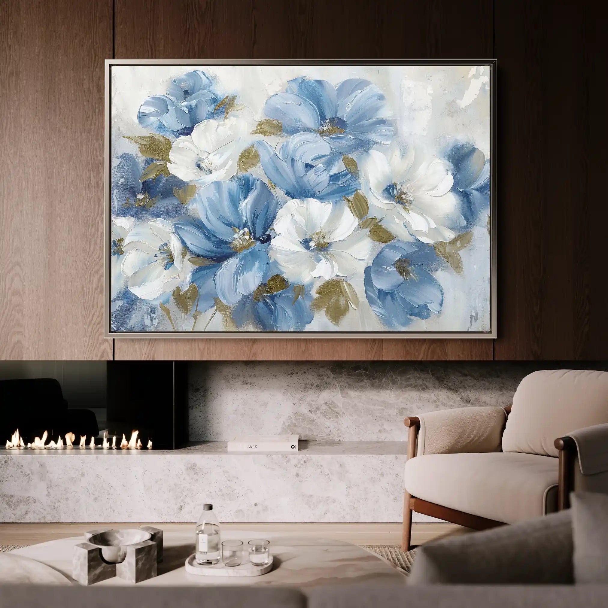 Floral Canvas Wall Art WAD698-F 90 x 60 cm / Stretched on hidden frame